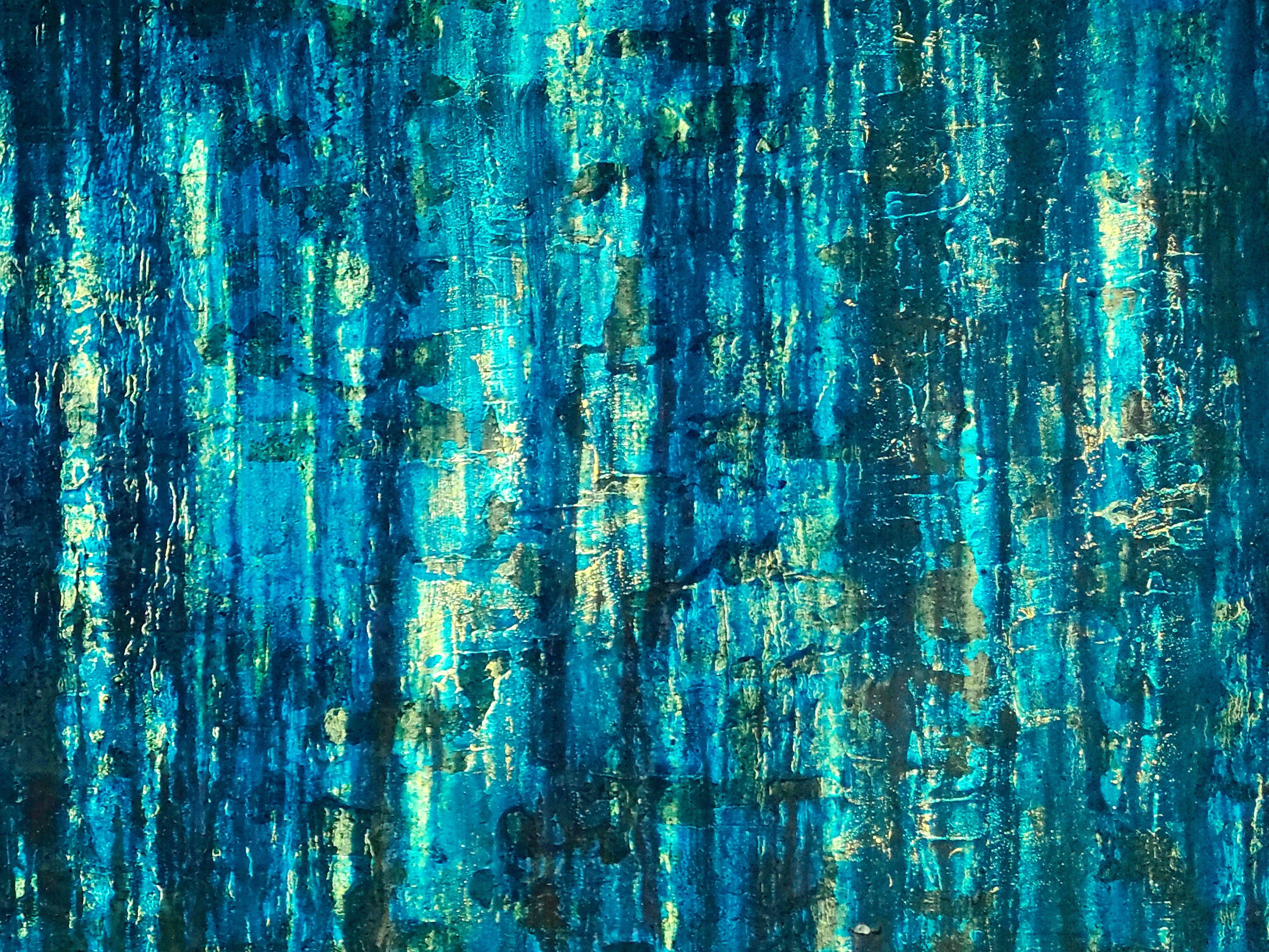 Blau Nr. 5, Gemälde, Öl auf Anderem, Blau – Painting von Carla Sá Fernandes