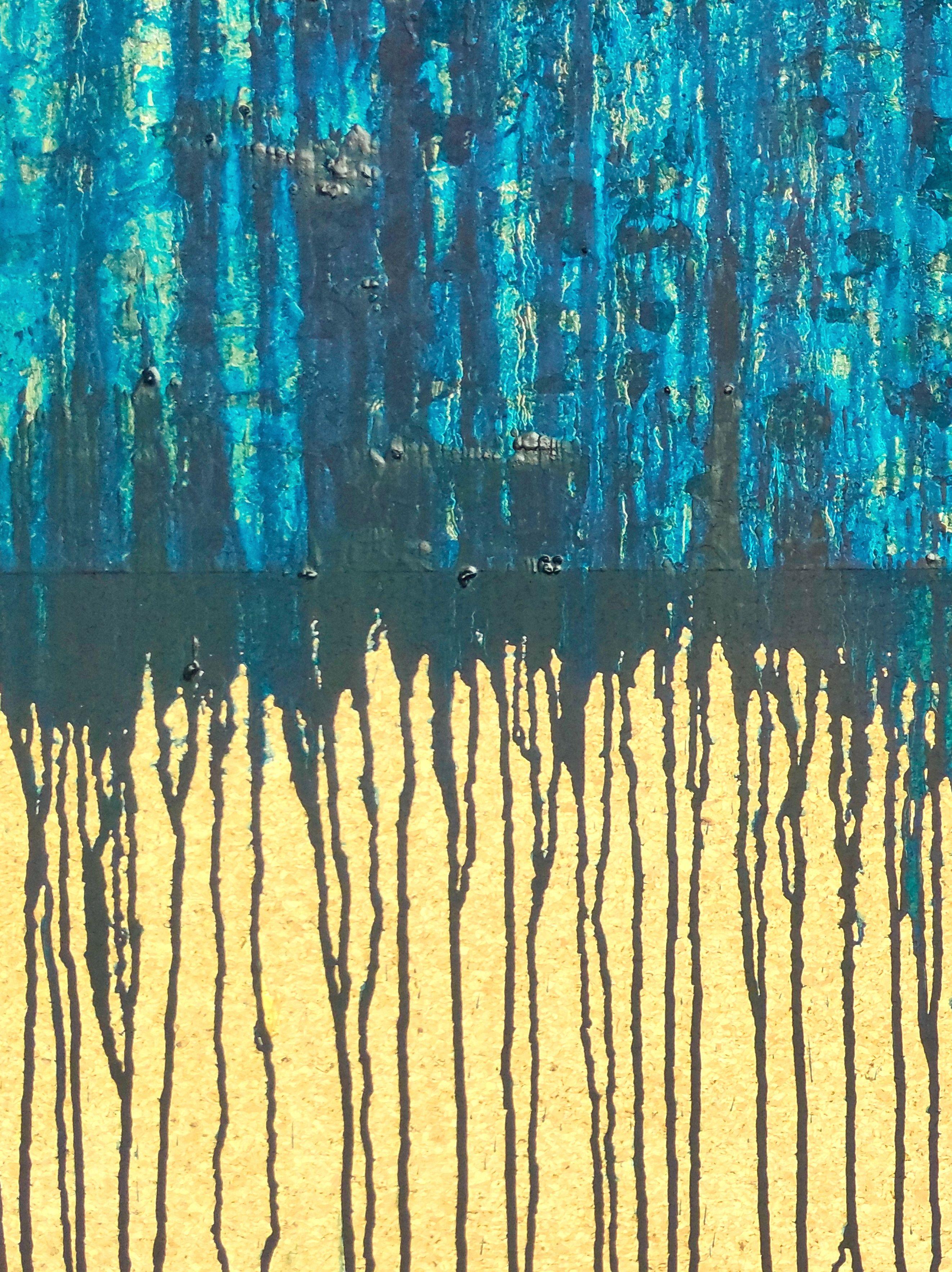 Blau Nr. 5, Gemälde, Öl auf Anderem, Blau (Abstrakt), Painting, von Carla Sá Fernandes