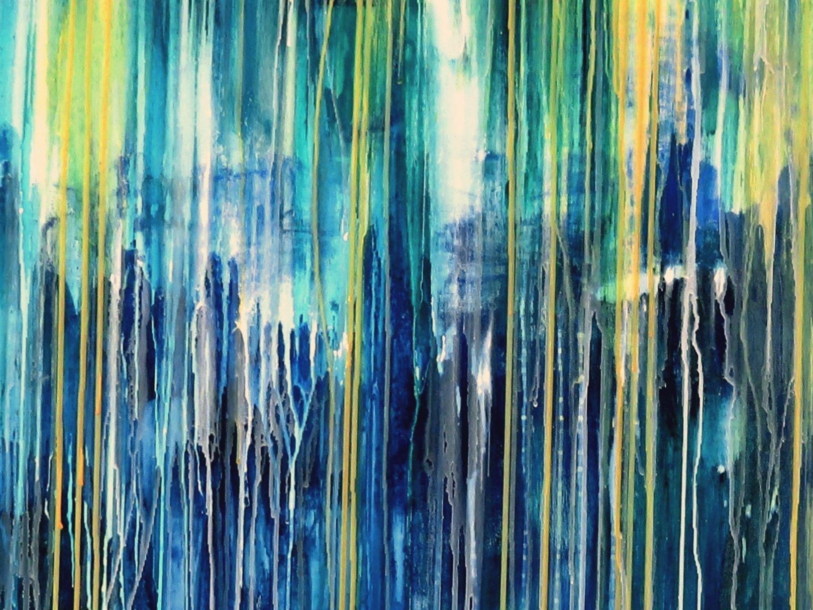 Emotionale Kreation #133, Gemälde, Acryl auf Leinwand (Blau), Abstract Painting, von Carla Sá Fernandes
