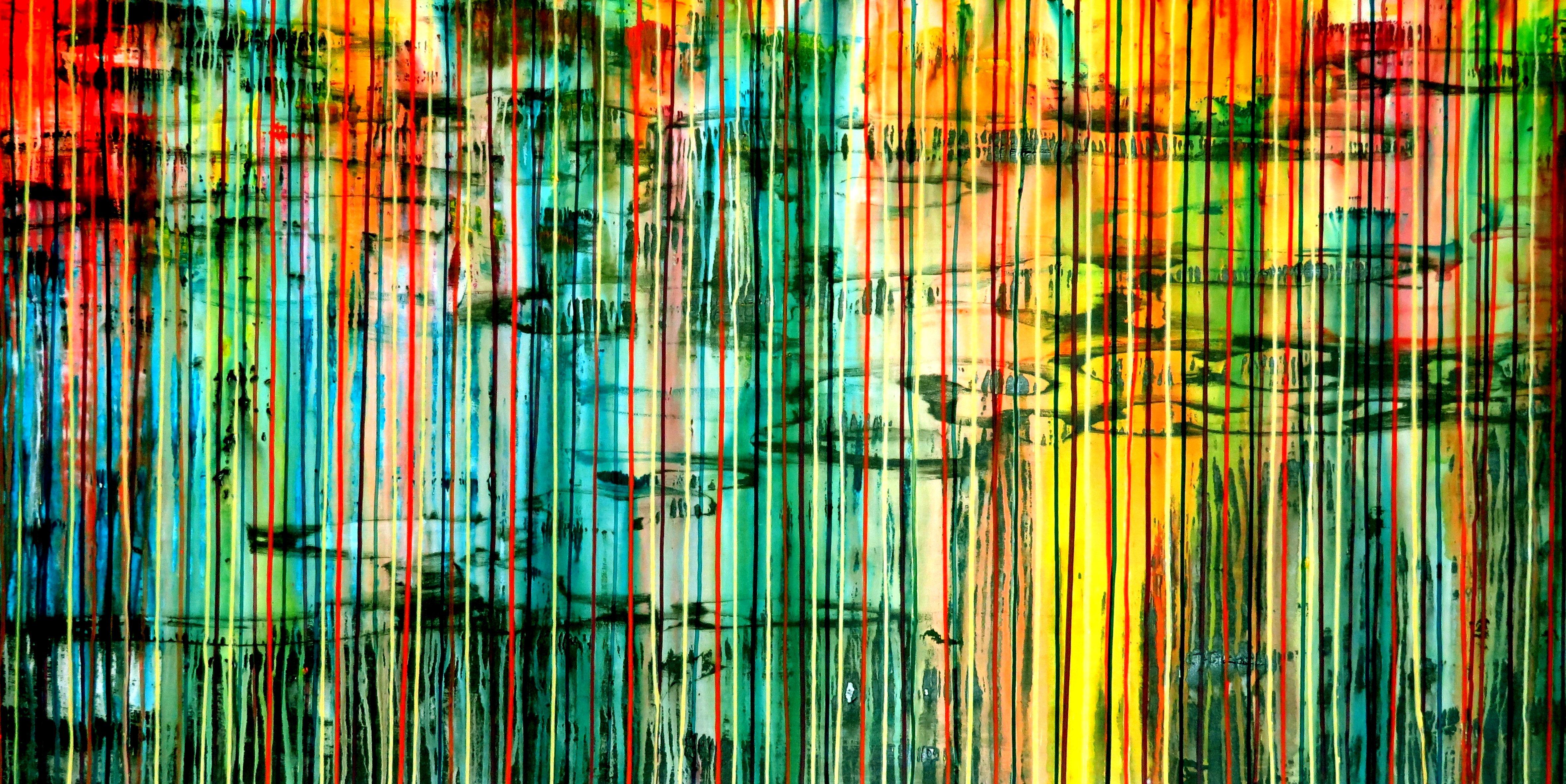 Abstract Painting di Carla Sá Fernandes - La creazione emotiva #175, Pittura, Acrilico su tela