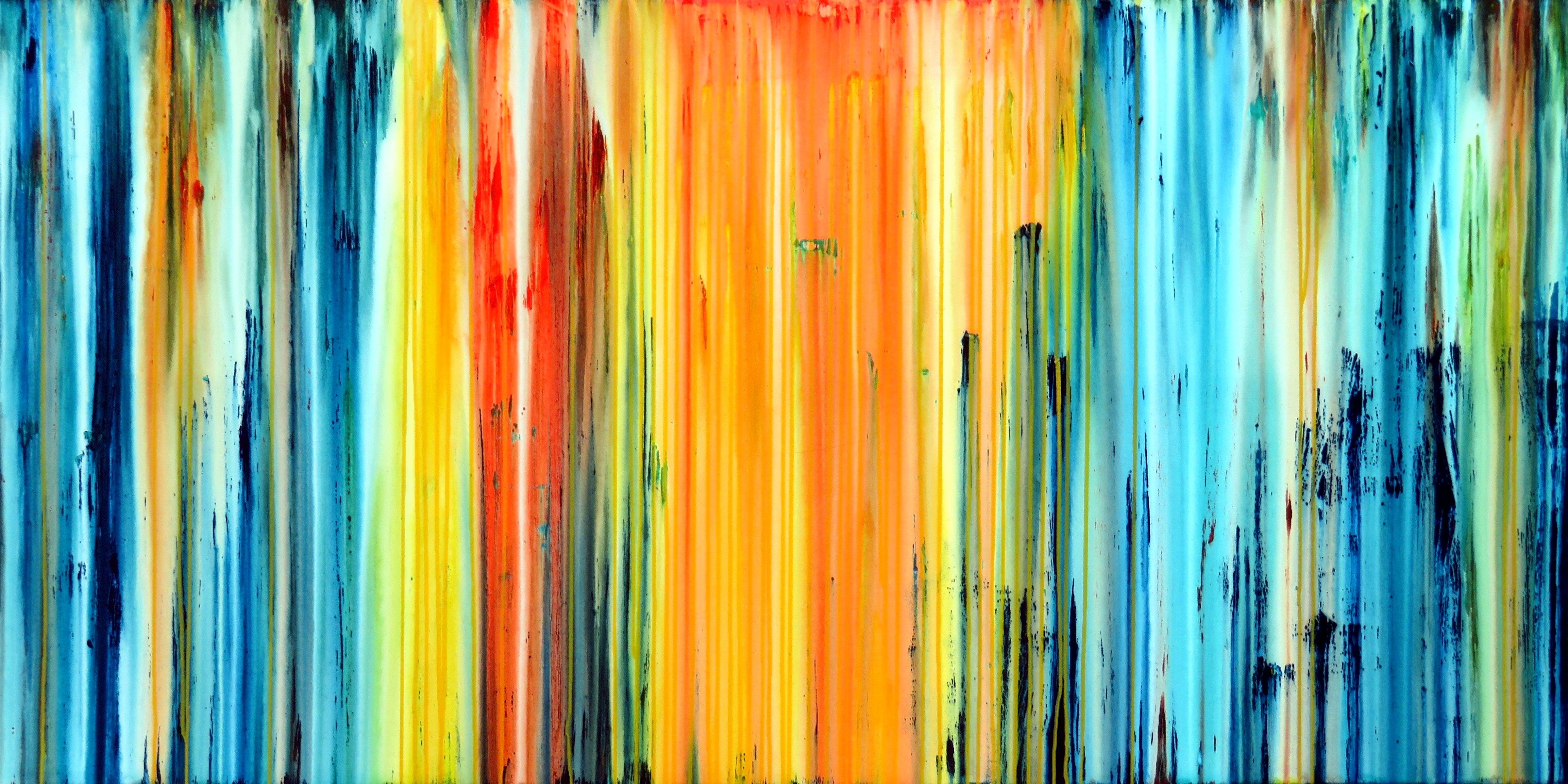 Carla Sá Fernandes Abstract Painting – Emotionale Kreation #190, Gemälde, Acryl auf Leinwand