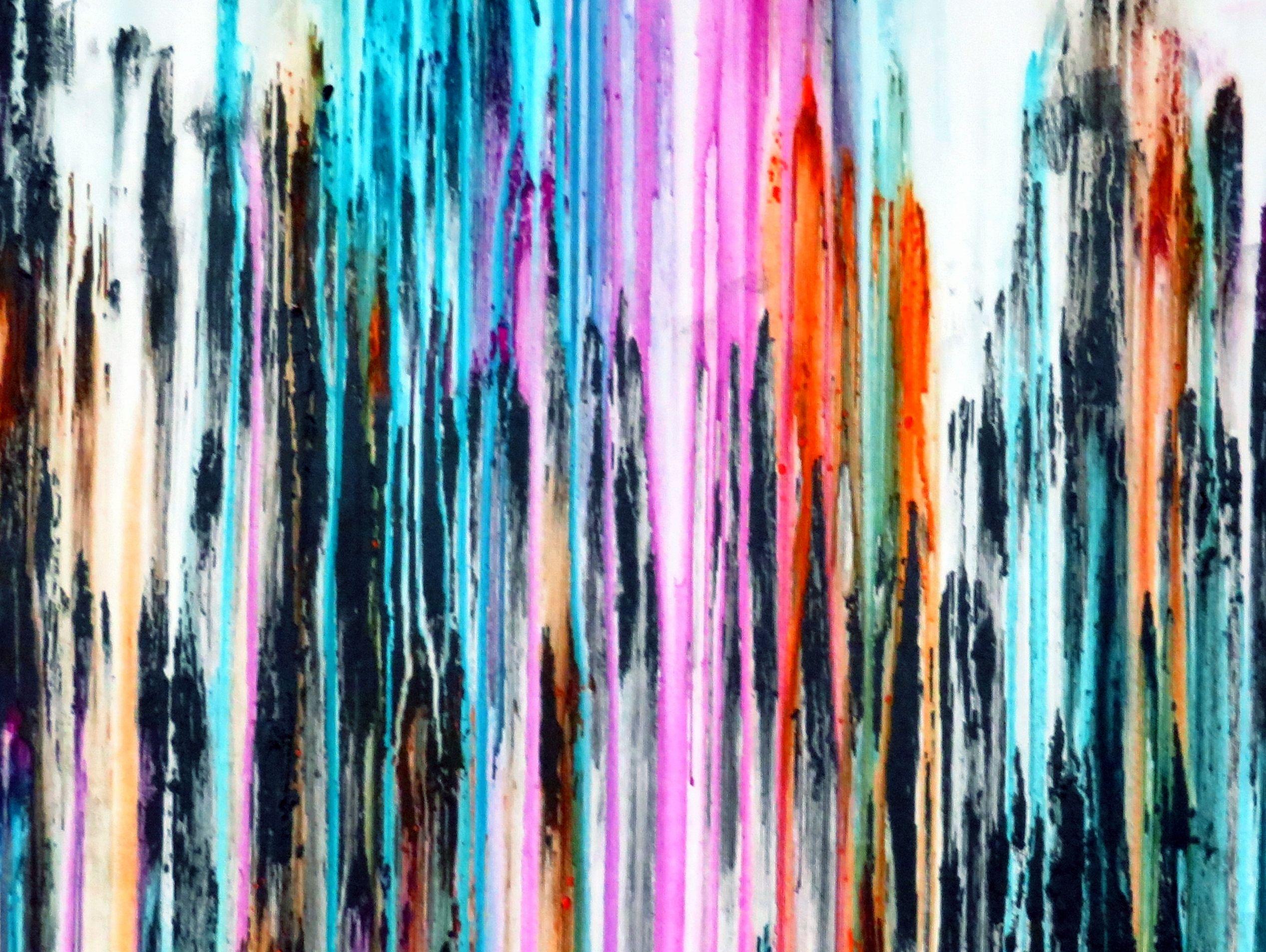 La Creación Emocional #195, Pintura, Acrílico sobre lienzo - Abstract Painting Gris de Carla Sá Fernandes