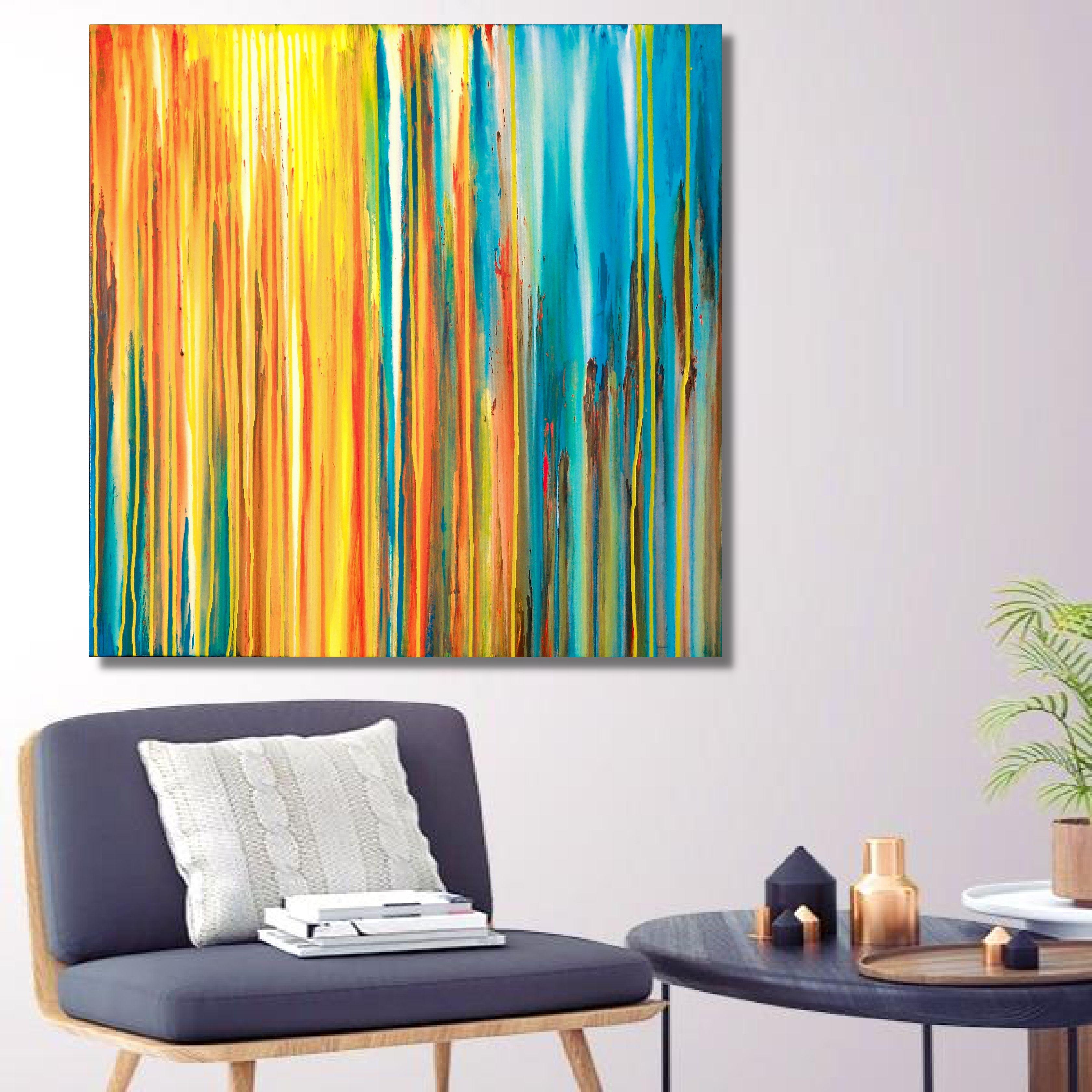 La creazione emotiva #208, Pittura, Acrilico su tela - Painting Astratto di Carla Sá Fernandes
