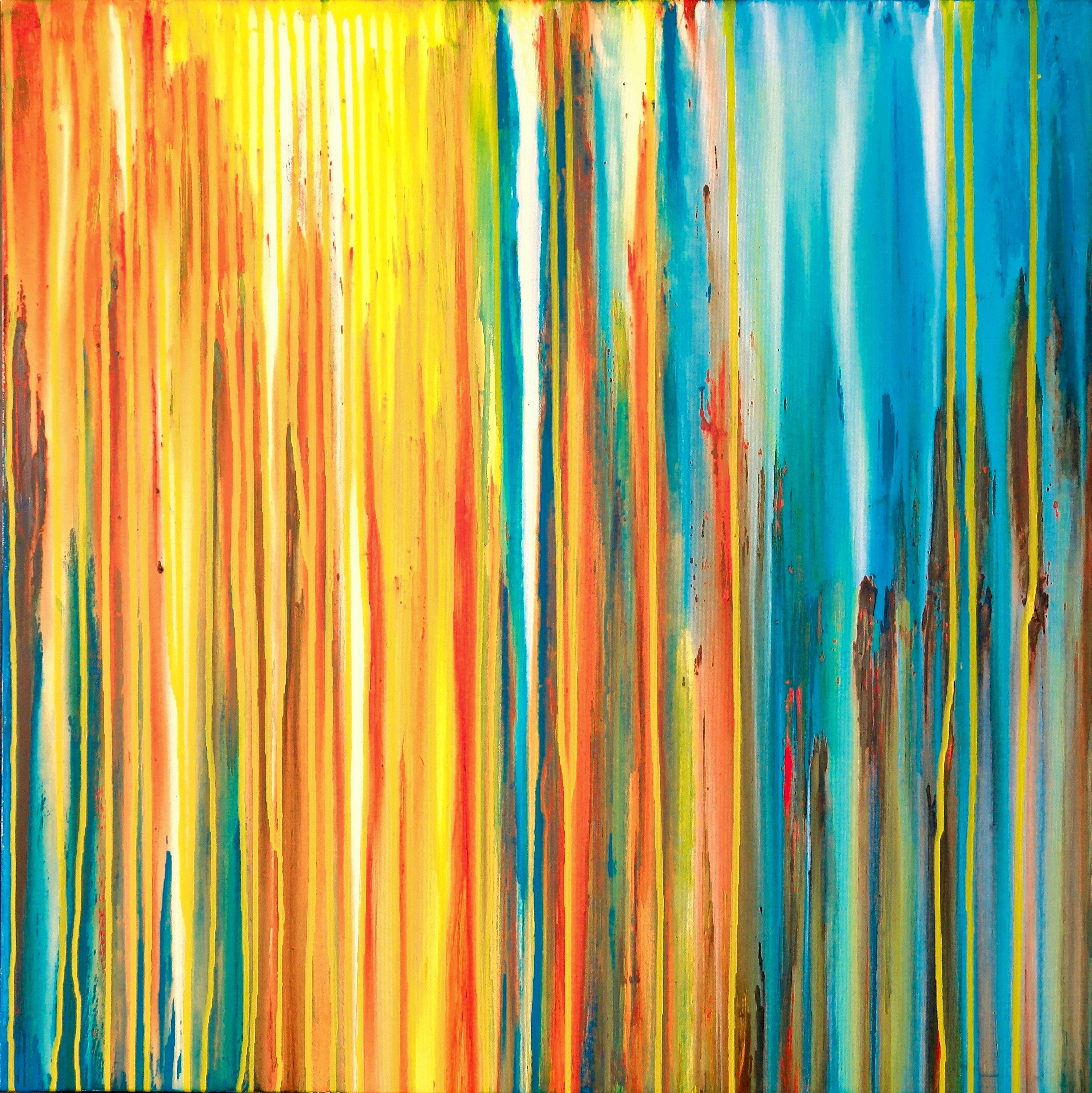 Abstract Painting di Carla Sá Fernandes - La creazione emotiva #208, Pittura, Acrilico su tela