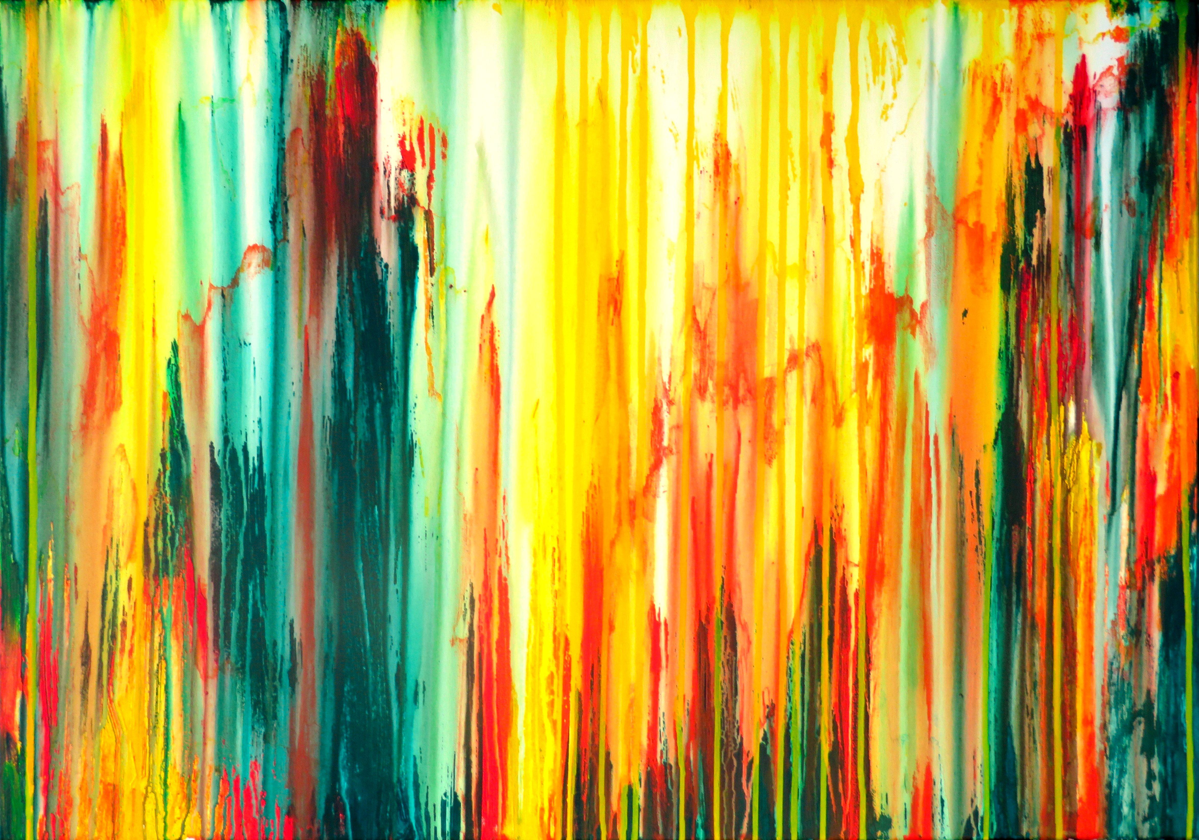 Abstract Painting di Carla Sá Fernandes - La creazione emotiva #243, Pittura, Acrilico su tela