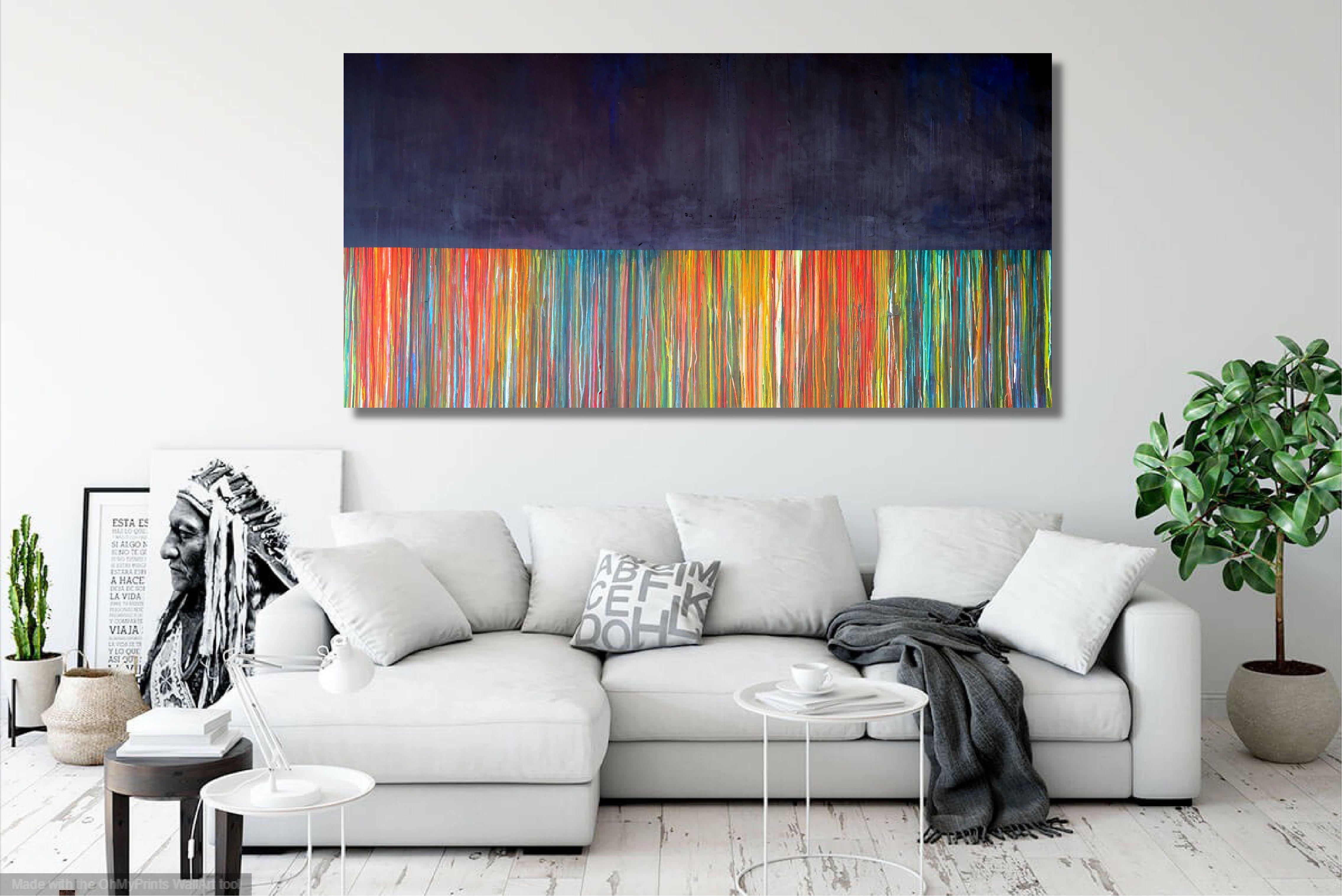 La creazione emotiva #257, Pittura, Acrilico su tela - Abstract Painting Nero di Carla Sá Fernandes