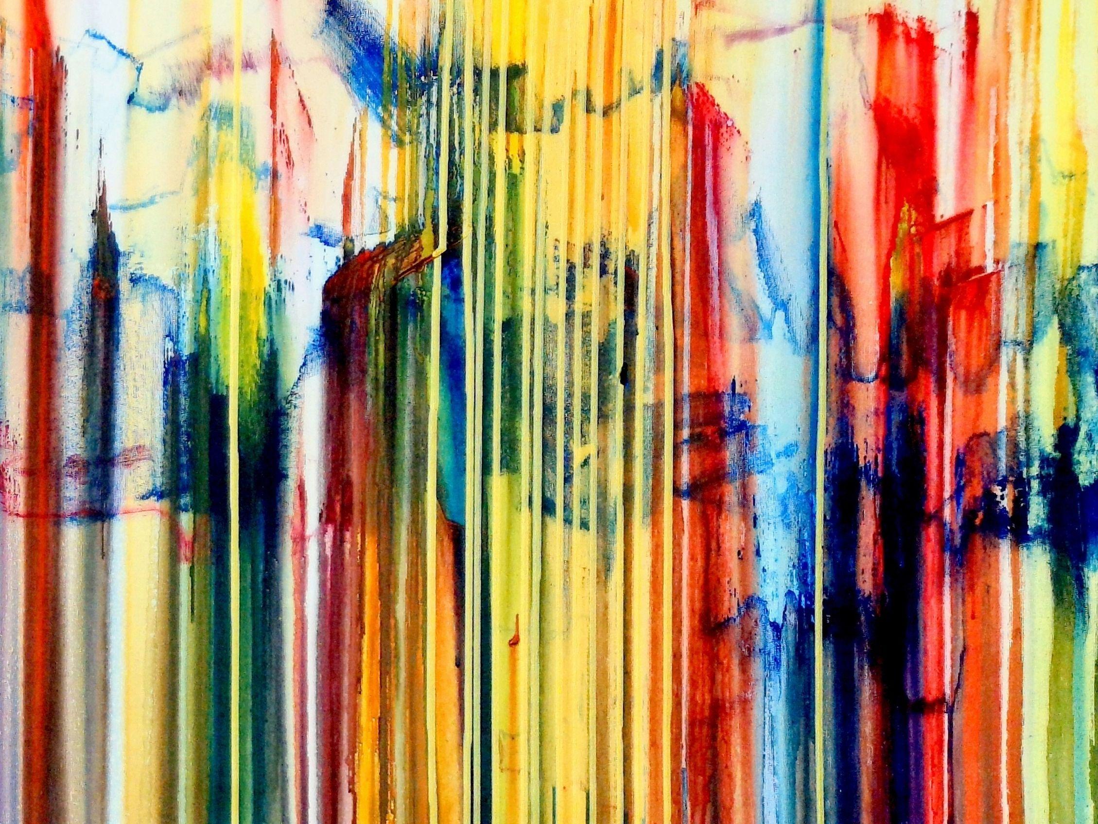 La creazione emotiva #261, Pittura, Acrilico su tela - Abstract Painting Beige di Carla Sá Fernandes