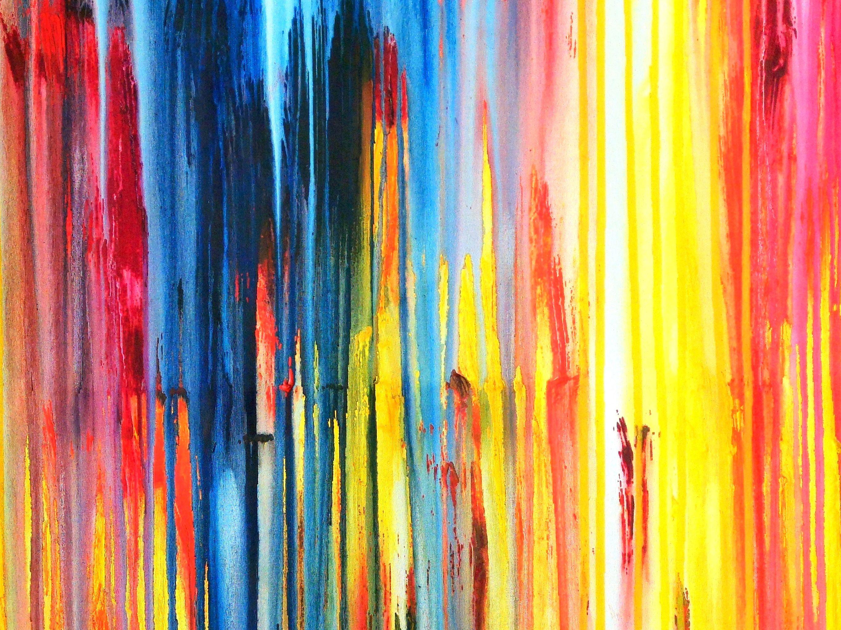 La Creación Emocional #277, Pintura, Acrílico sobre lienzo - Abstract Painting Naranja de Carla Sá Fernandes
