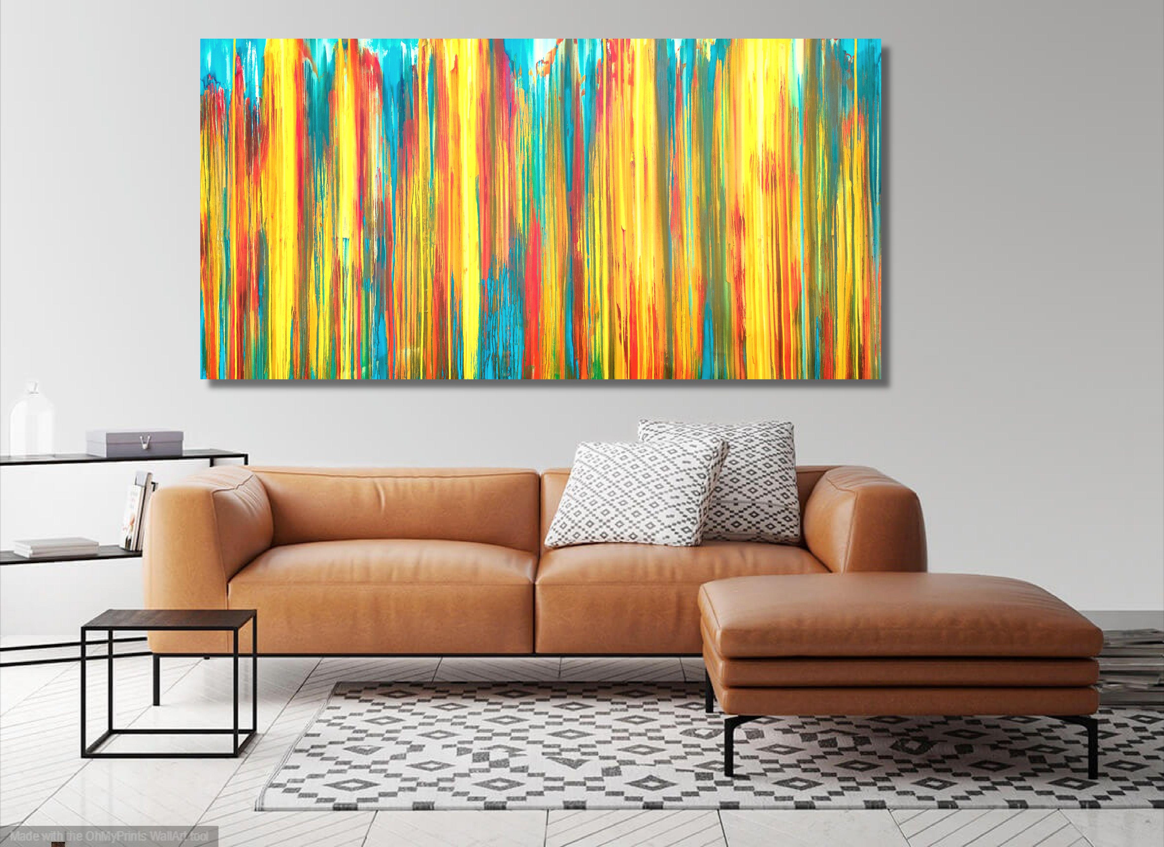 The Emotional Creation #323, Painting, Acrylic on Canvas - Orange Abstract Painting by Carla Sá Fernandes
