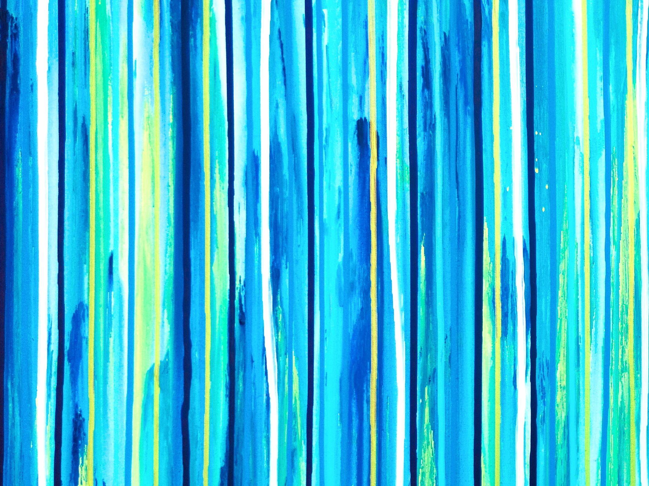 La creazione emotiva #336, Pittura, Acrilico su tela - Abstract Painting Blu di Carla Sá Fernandes