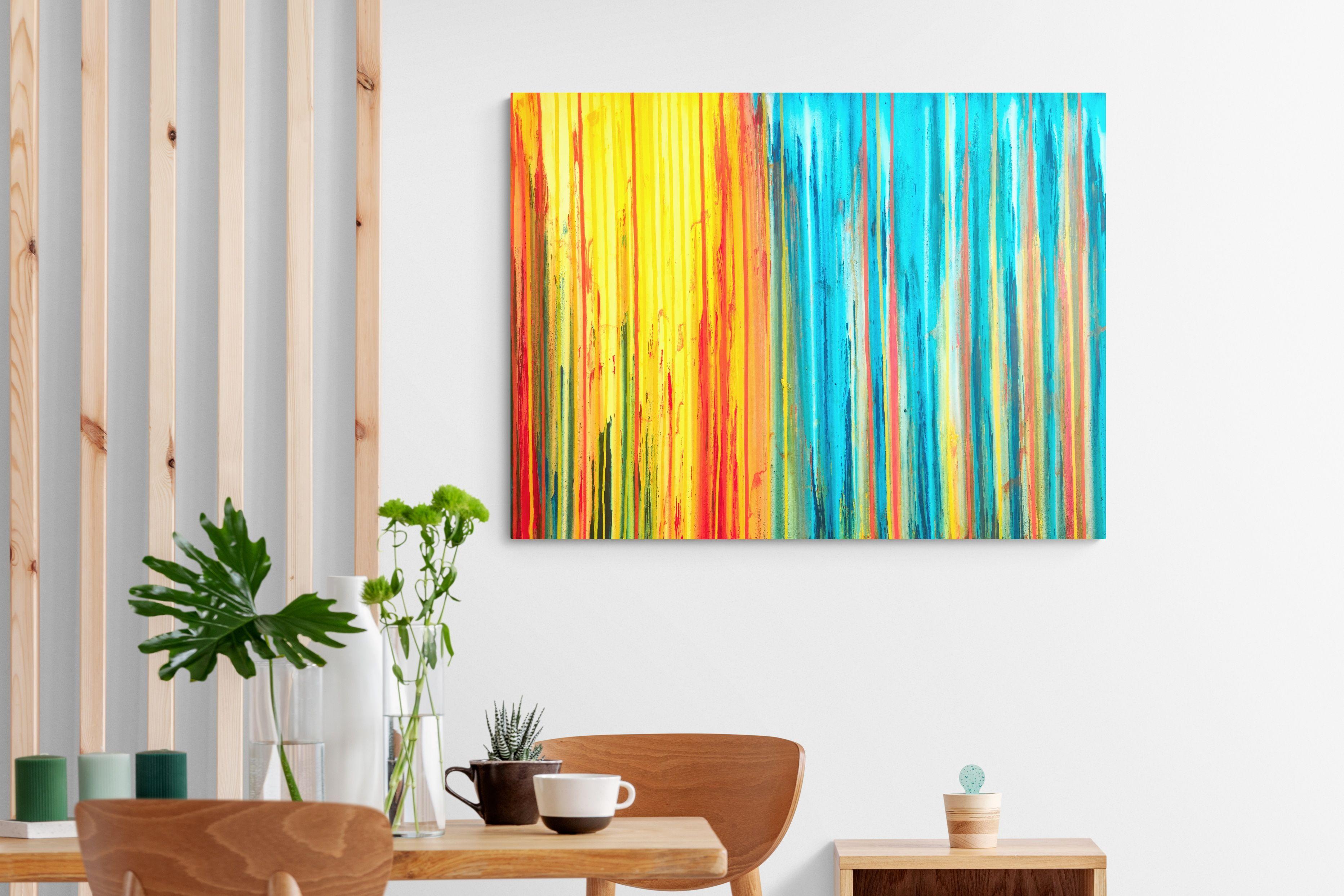La Creación Emocional #347, Pintura, Acrílico sobre lienzo - Abstract Painting Amarillo de Carla Sá Fernandes