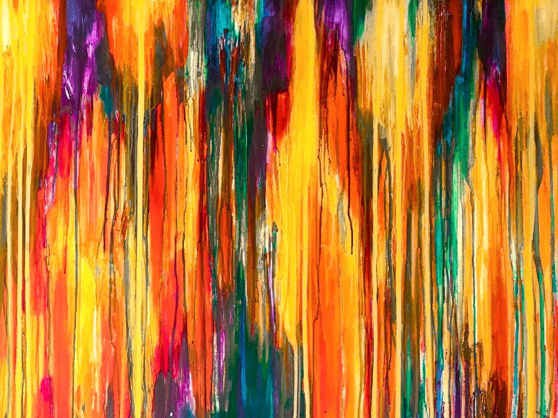 La Creación Emocional #365, Pintura, Acrílico sobre lienzo - Abstract Painting Naranja de Carla Sá Fernandes