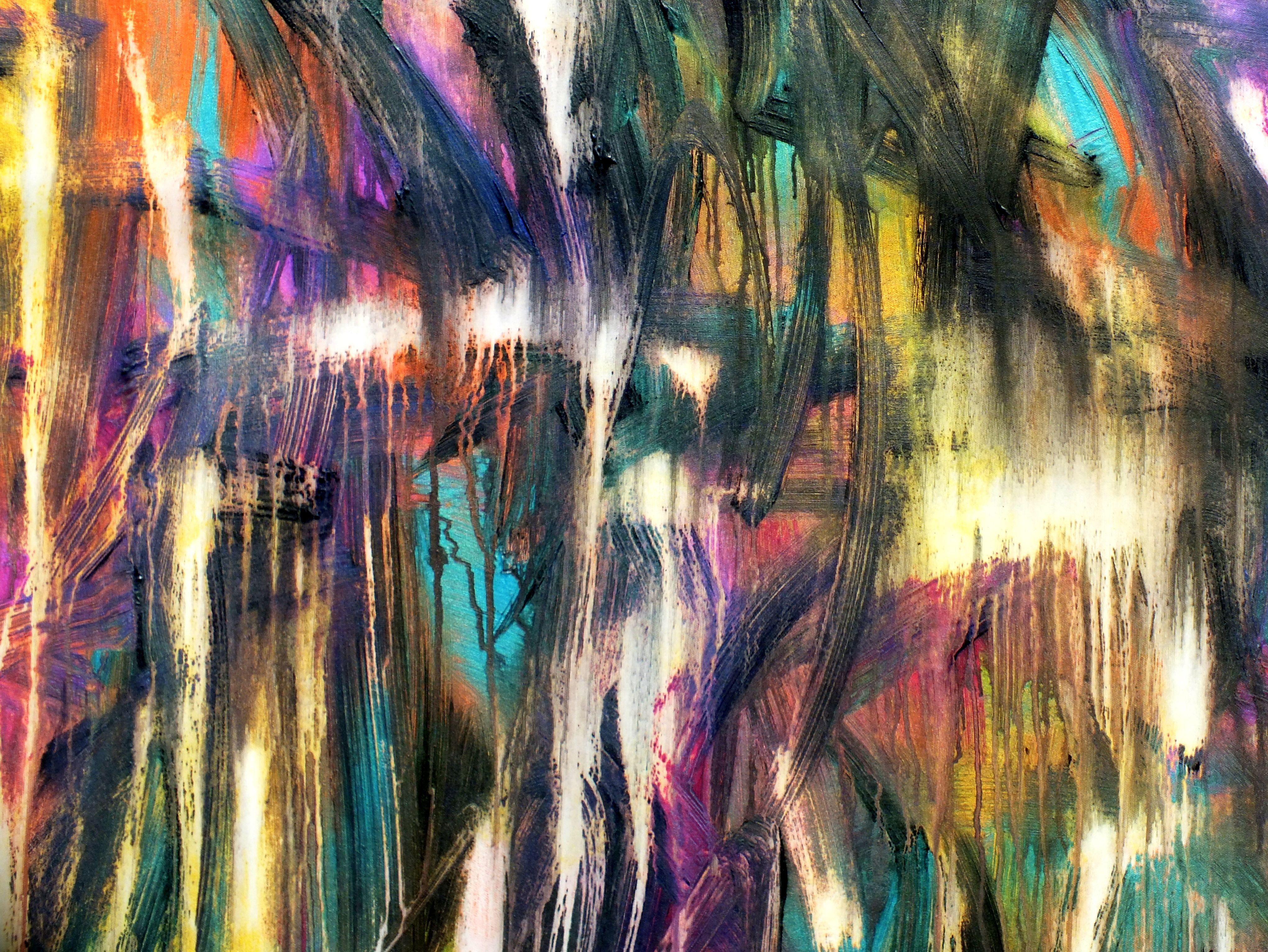 La Creación Emocional #87, Pintura, Acrílico sobre lienzo - Abstract Painting Marrón de Carla Sá Fernandes