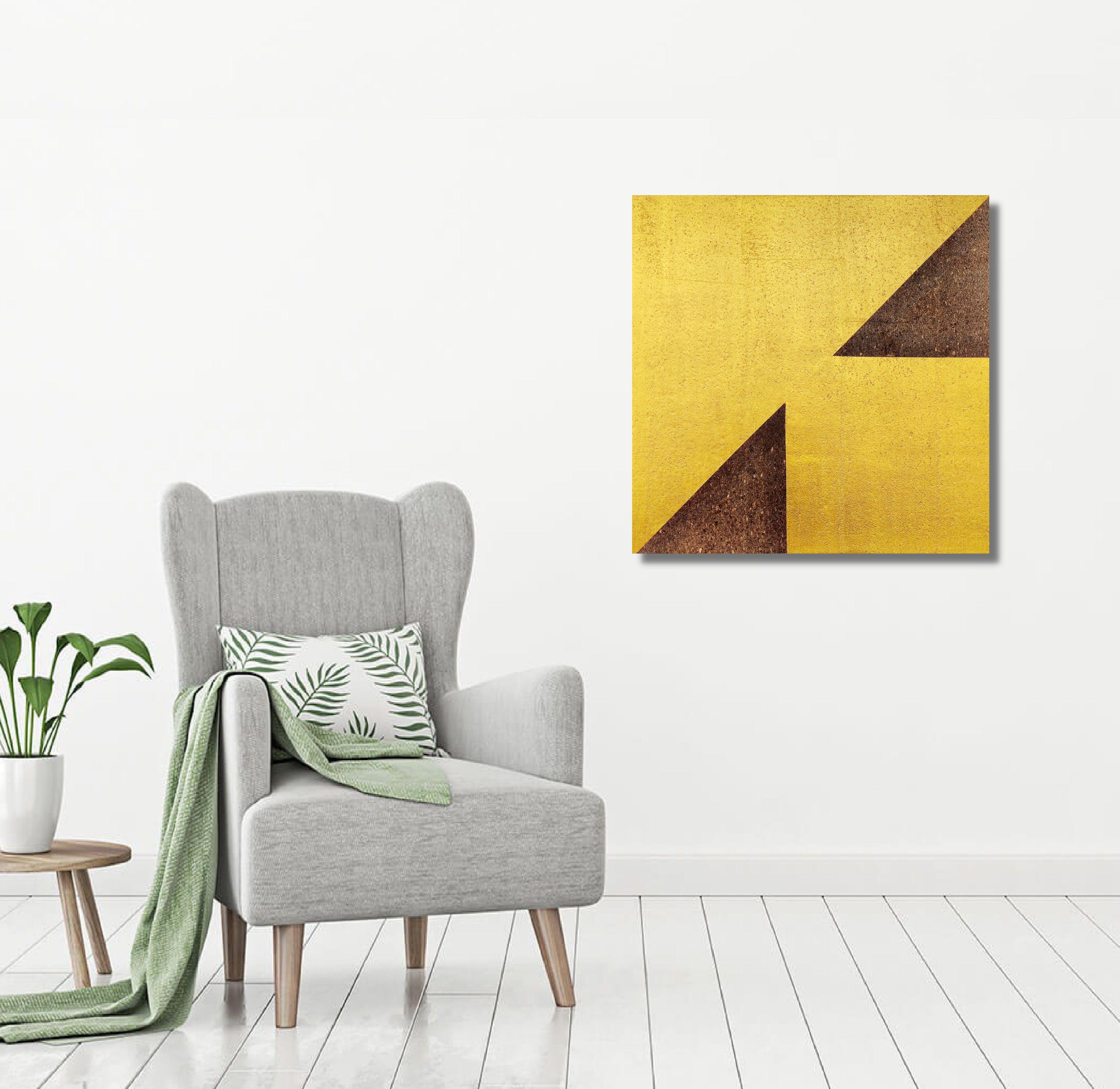 UnderCover Cork No. 14, Painting, Acrylic on Other - Yellow Abstract Painting by Carla Sá Fernandes