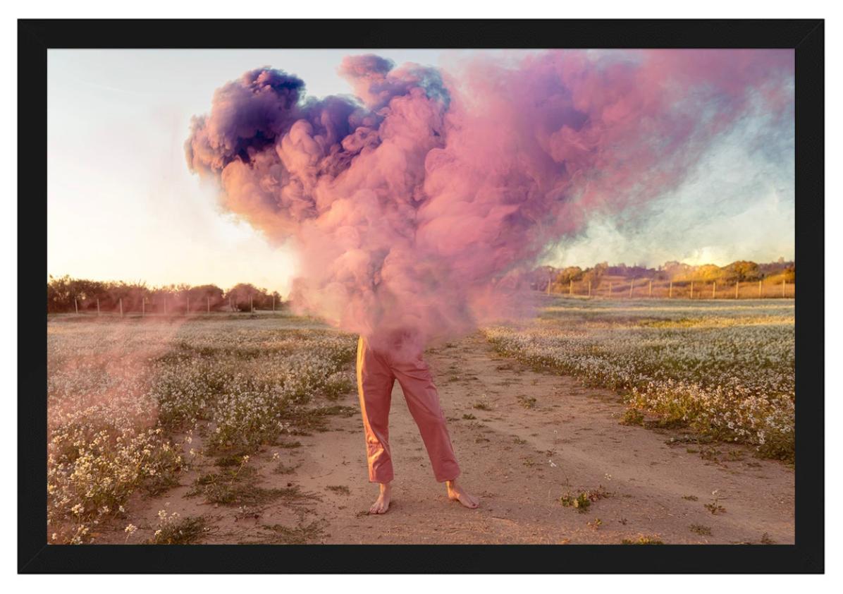 Pink Smoke - Brown Color Photograph by Carla Sutera Sardo