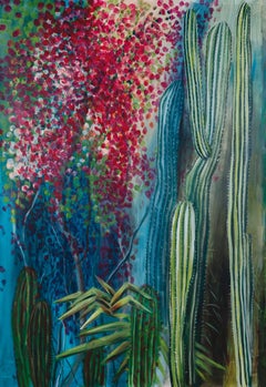 Cactus, 2021_Carla Talopp_Acrylic on Canvas_Floral/Abstract/Bright Colors