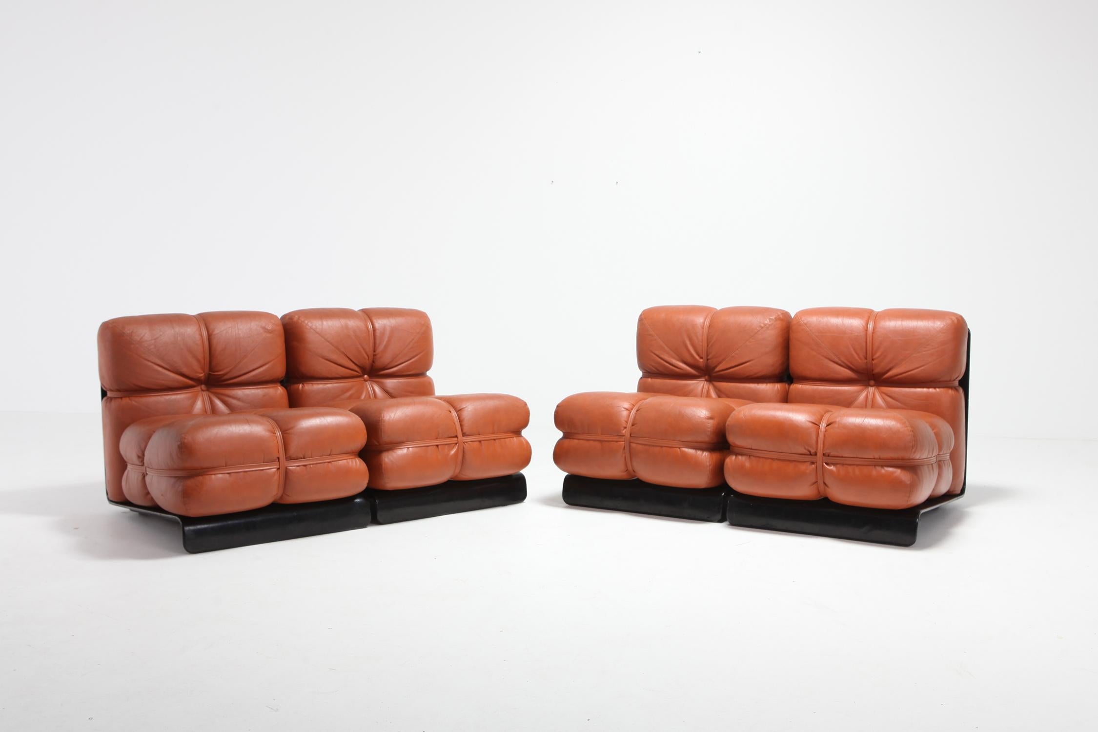 martino leather sectional