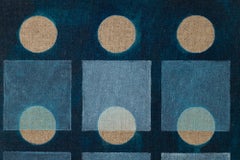 "Grid Study in Prussian Blue 2", Oil on Linen, Patterns, Geometric Abstraction