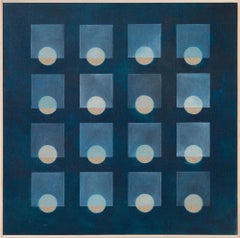 "Winter Grid in Prussian Blue 6" Blue tones, Patterns, Geometric Abstraction