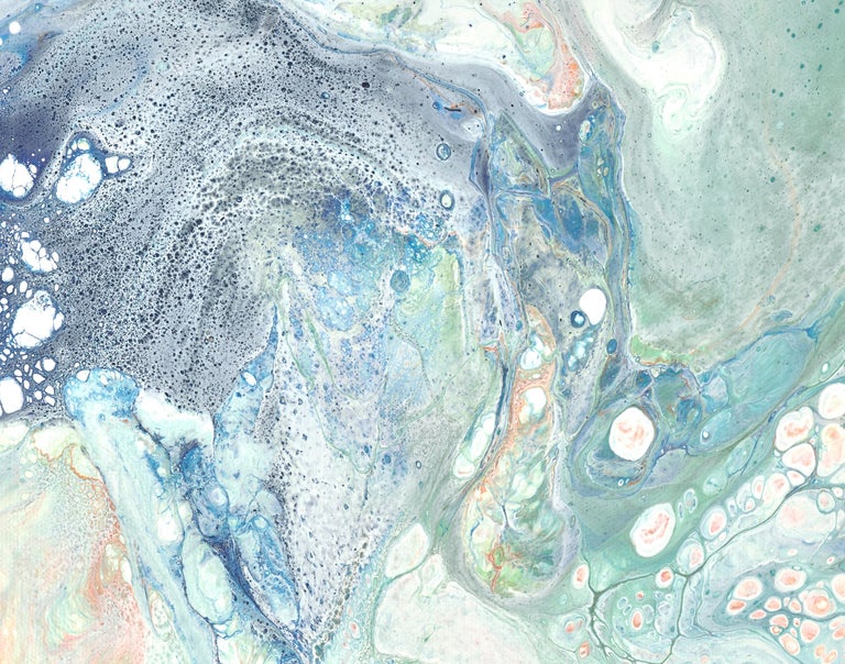 Carla White Summer Vacation (01), Original Contemporary Abstract Blue