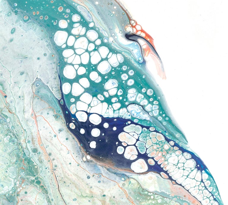 Carla White Summer Vacation (01), Original Contemporary Abstract Blue