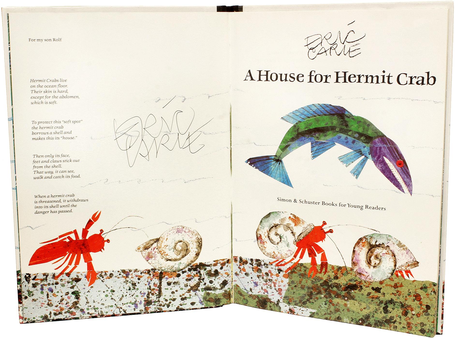 Late 20th Century CARLE, Eric. A House For Hermit Crab. 1987 - SIGNED BY ERIC CARLE For Sale