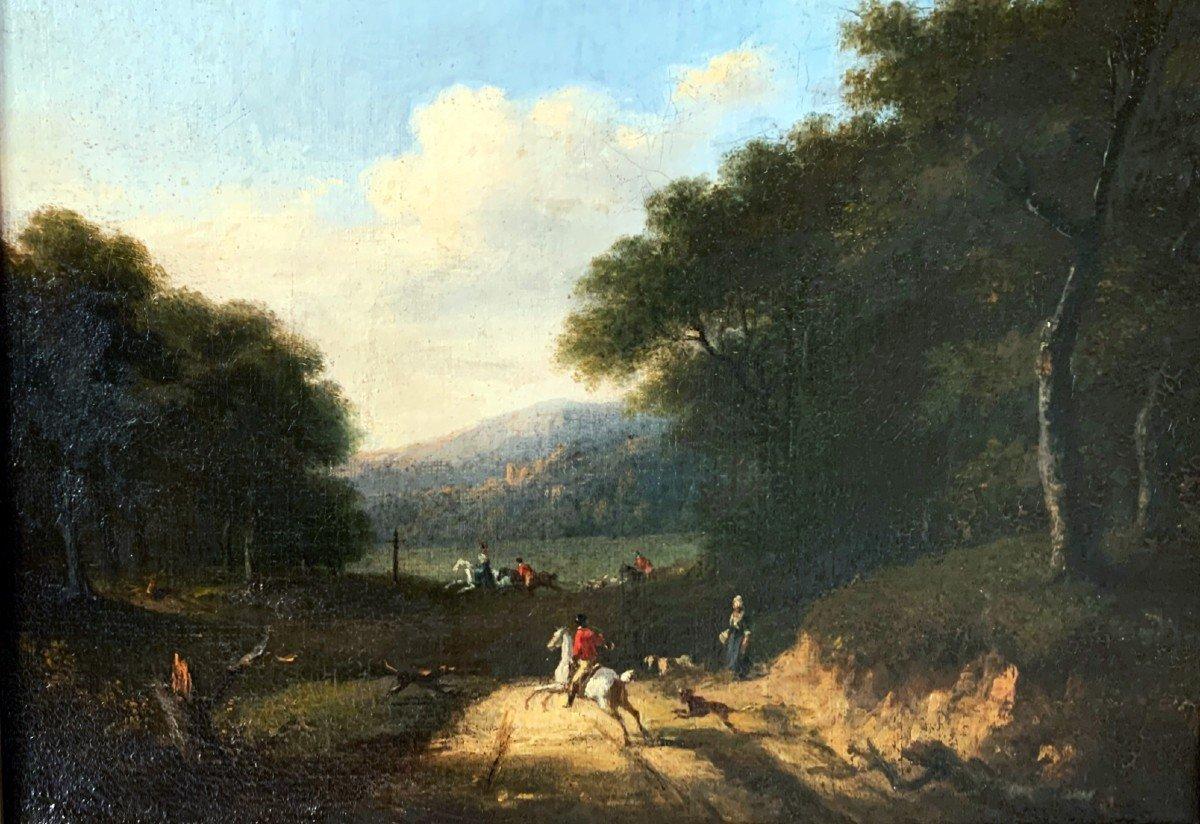 Chasse à Courre Carle Vernet (1758/1836) Entourage - Painting by Carle Vernet (Antoine Charles Horace Vernet)