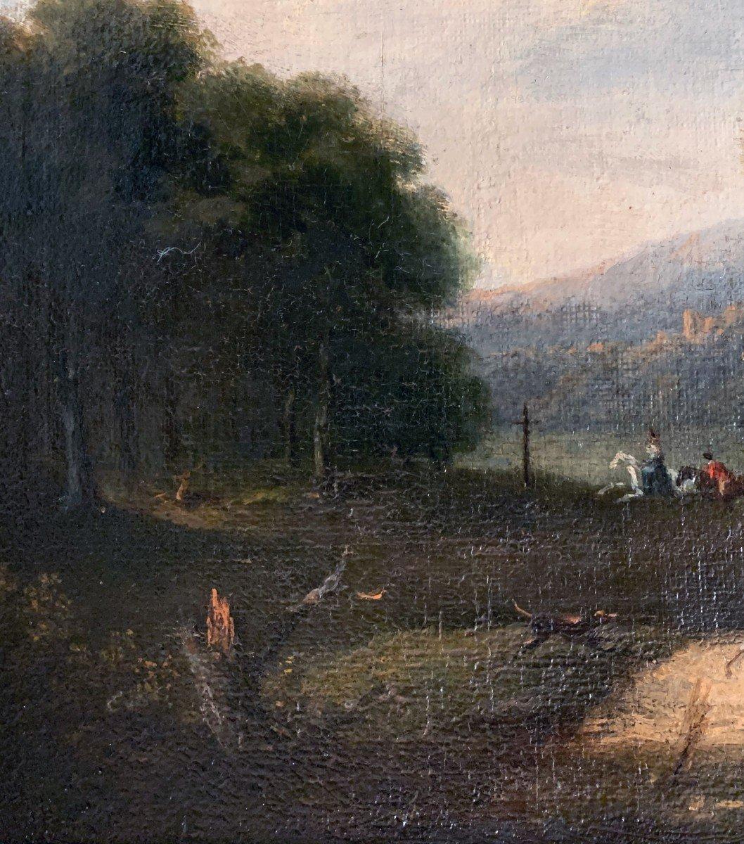 Chasse à Courre Carle Vernet (1758/1836) Entourage - Brown Portrait Painting by Carle Vernet (Antoine Charles Horace Vernet)