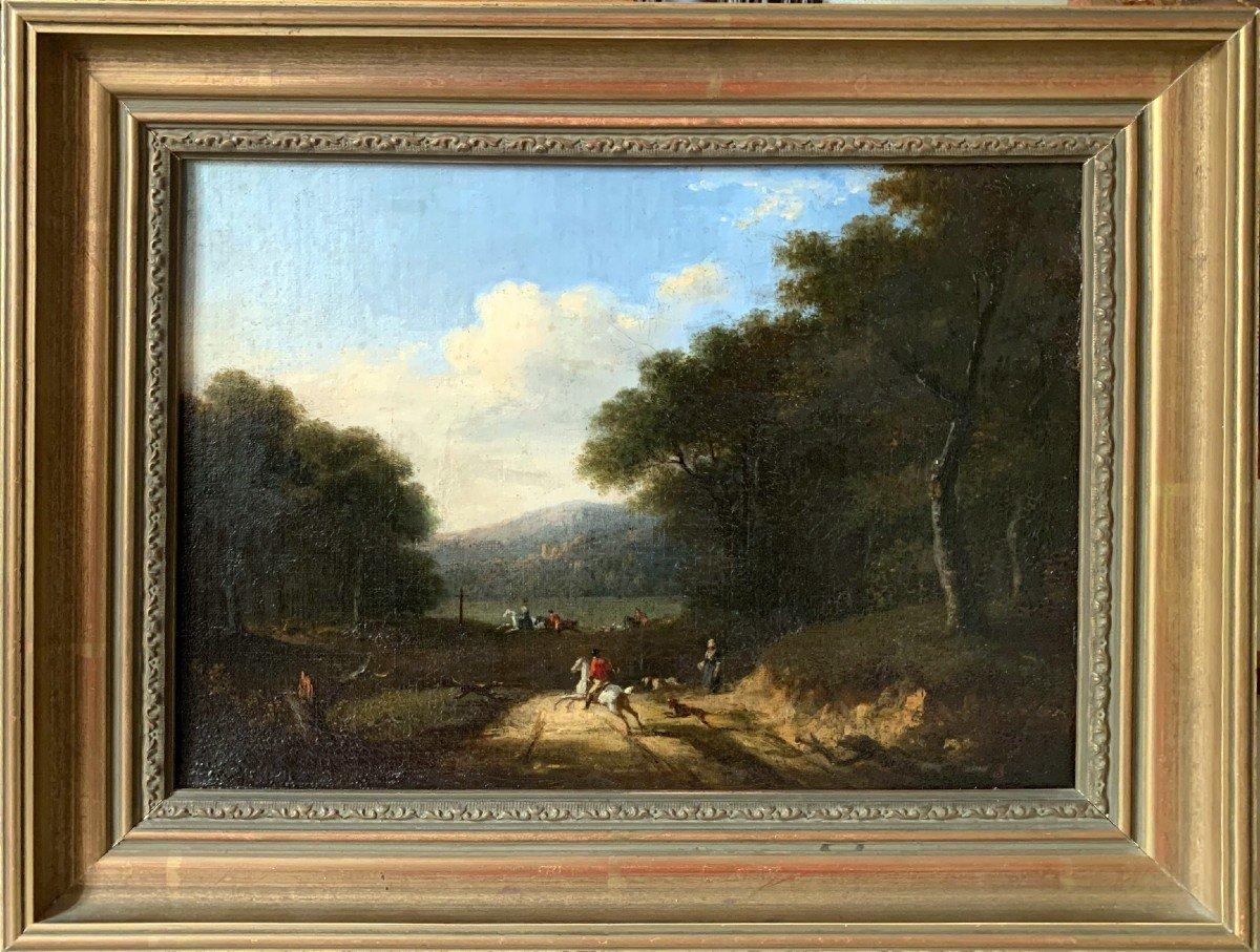 Carle Vernet (Antoine Charles Horace Vernet) Portrait Painting - Chasse à Courre Carle Vernet (1758/1836) Entourage