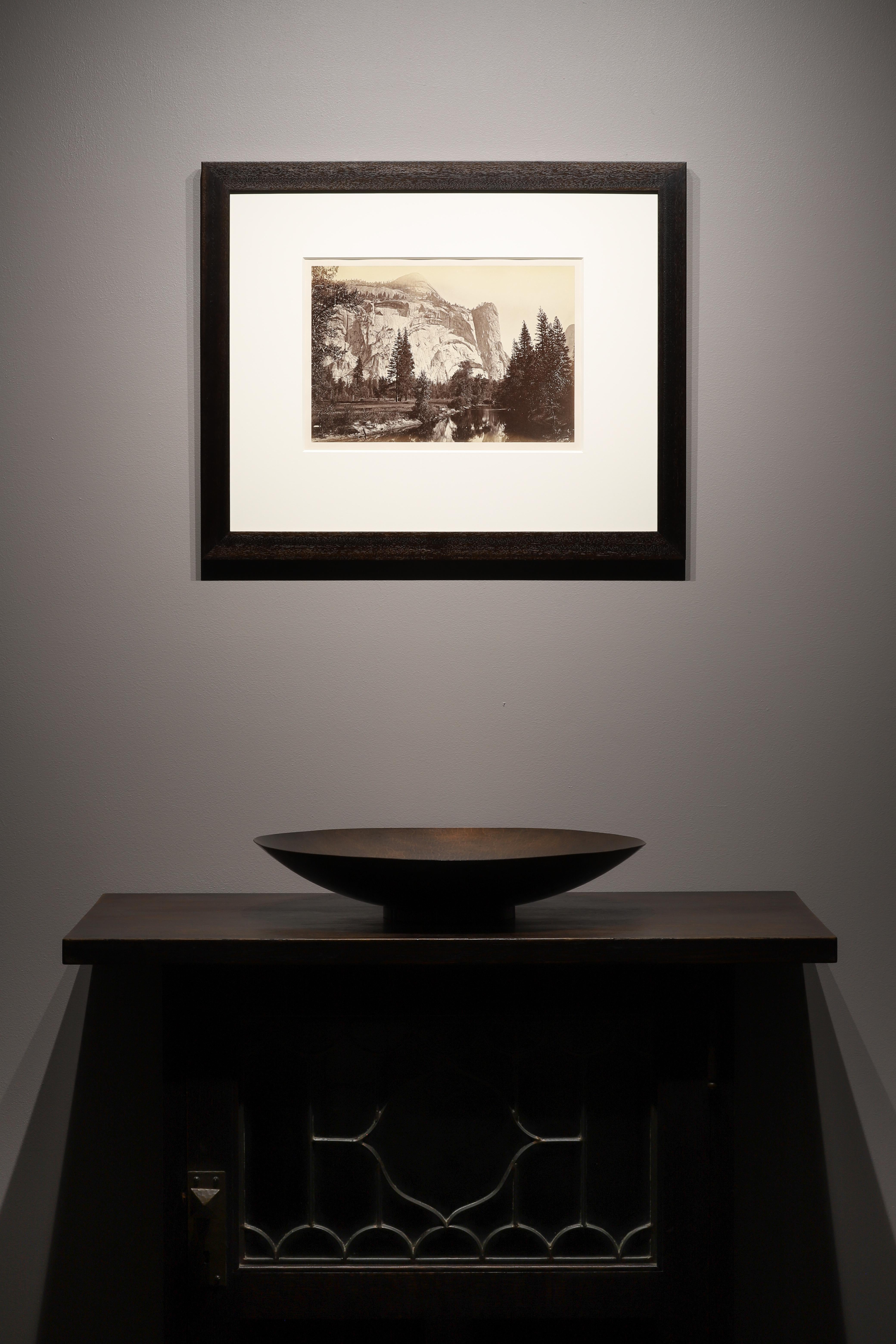 North Dome, Washington Column, Yosemite - Silver Landscape Photograph by Carleton Watkins