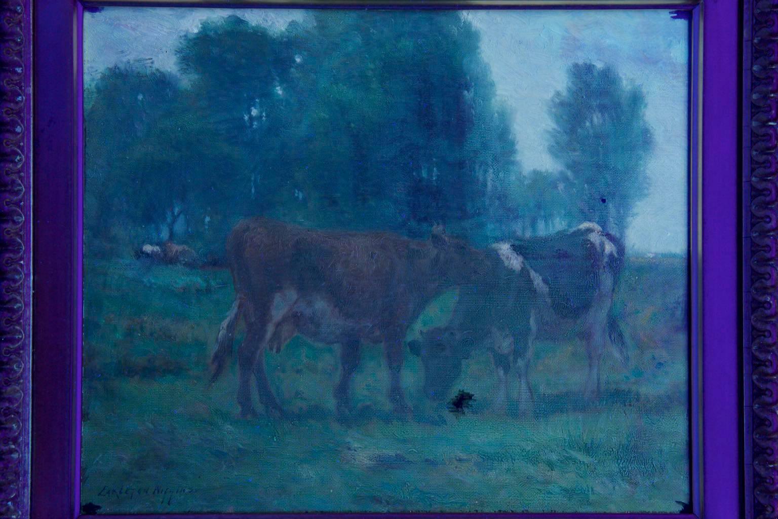 Carleton Wiggins Landscape Painting of Cows 3