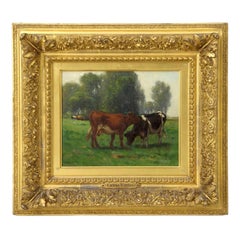 Carleton Wiggins Landscape Painting of Cows