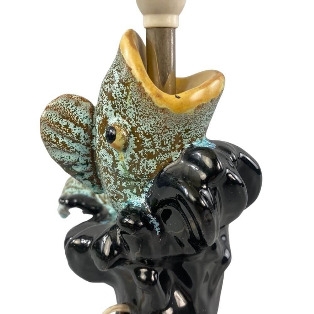 Carli Bauer Goldfish Table Lamp by Gmundner Keramik, Collector's Item  In Good Condition For Sale In Budapest, HU