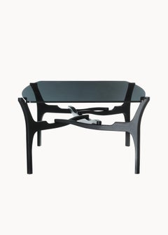 Carlina Dining Table by Oscar Tusquets, Black Ash, Smoked Glass, Contemporary