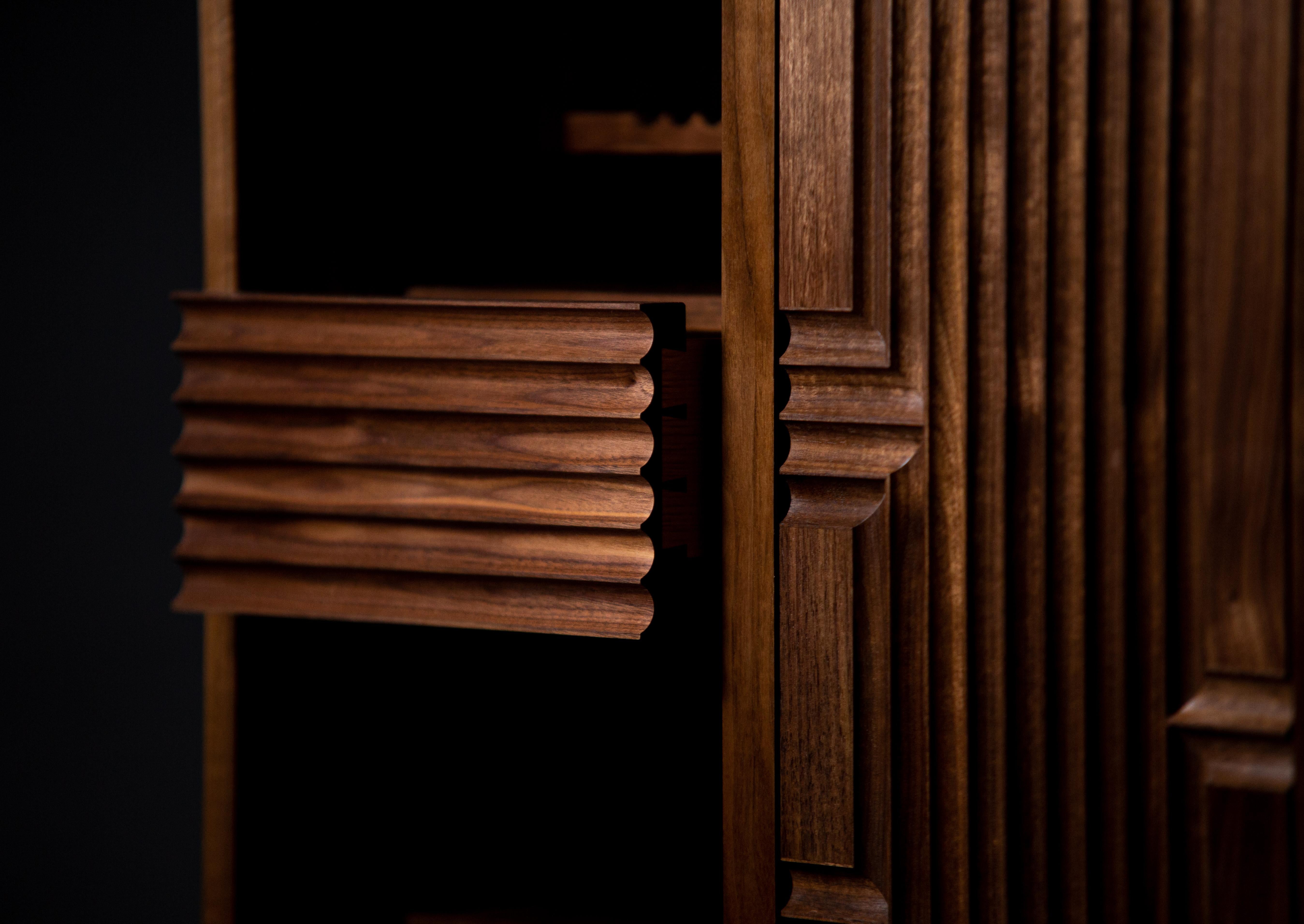 Other Carlito Walnut Highboard by Atelier Blouberg For Sale