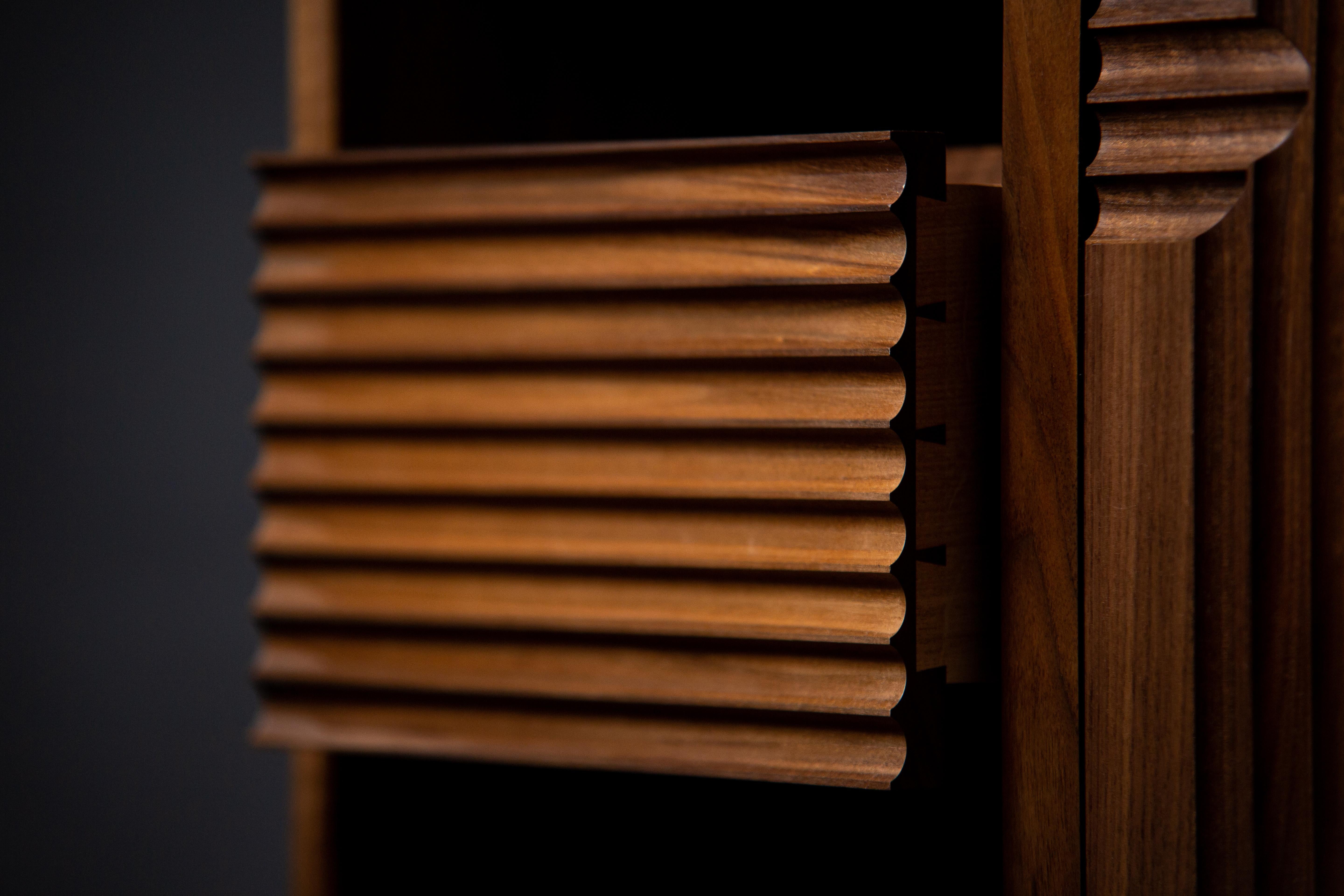 Carlito Walnut Highboard by Atelier Blouberg In New Condition For Sale In Geneve, CH
