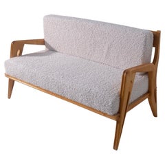 Carlo and Campo Graffi white bouclé Italian sofa