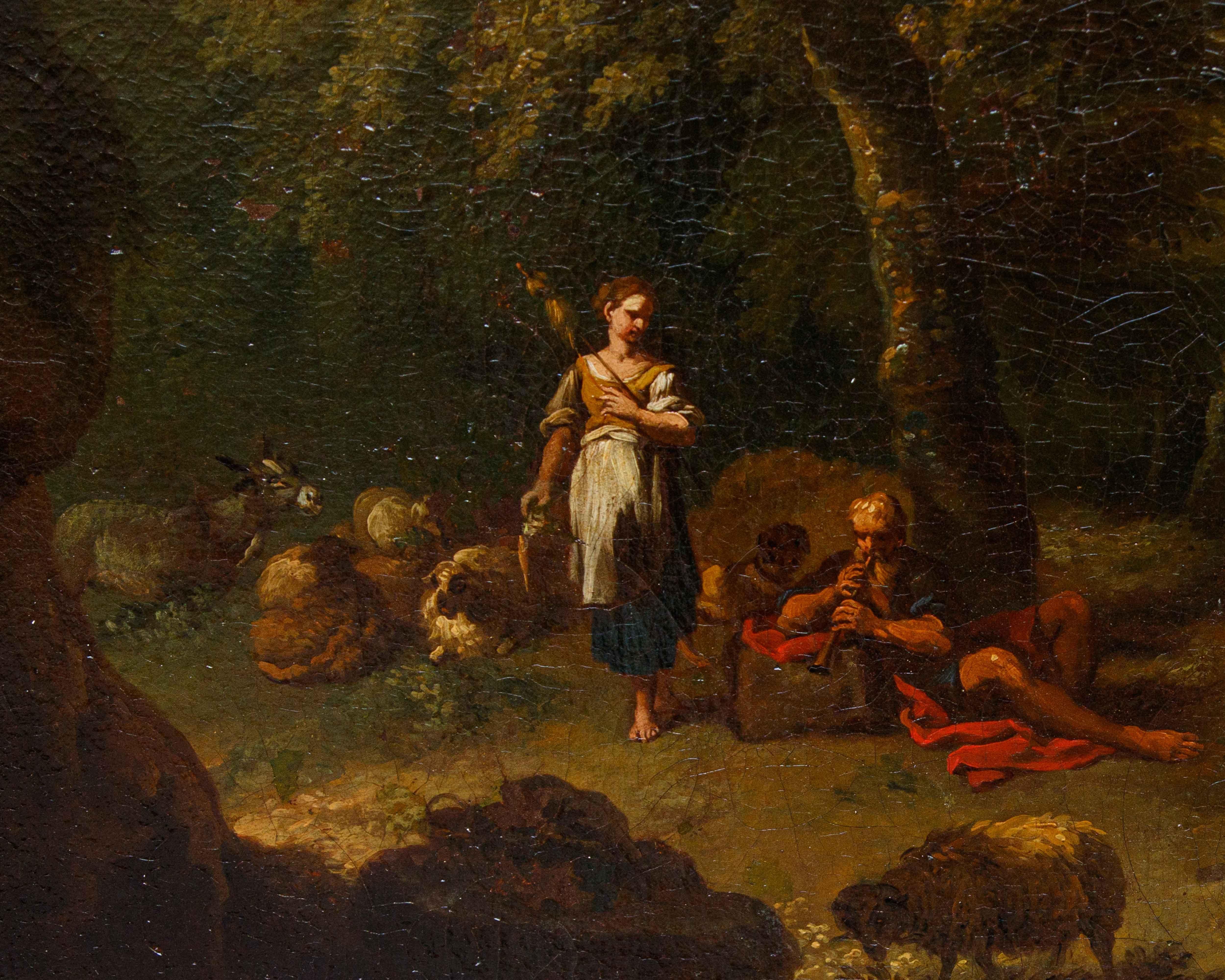 Carlo Antonio Tavella (Milano, 1668 – Genova, 1738), Paesaggio arcadico in vendita 4