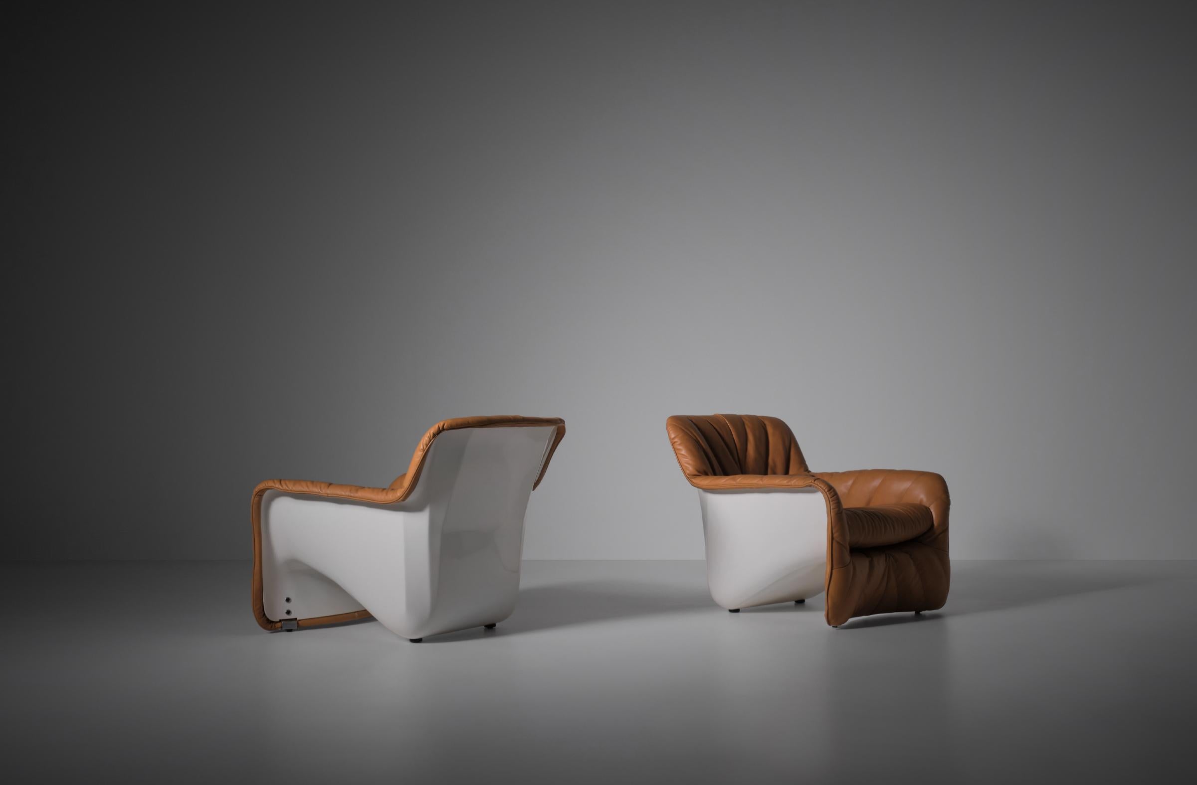 Italian Carlo Bartoli ‘Bicia’ Lounge Chairs for Arflex, Italy, 1969