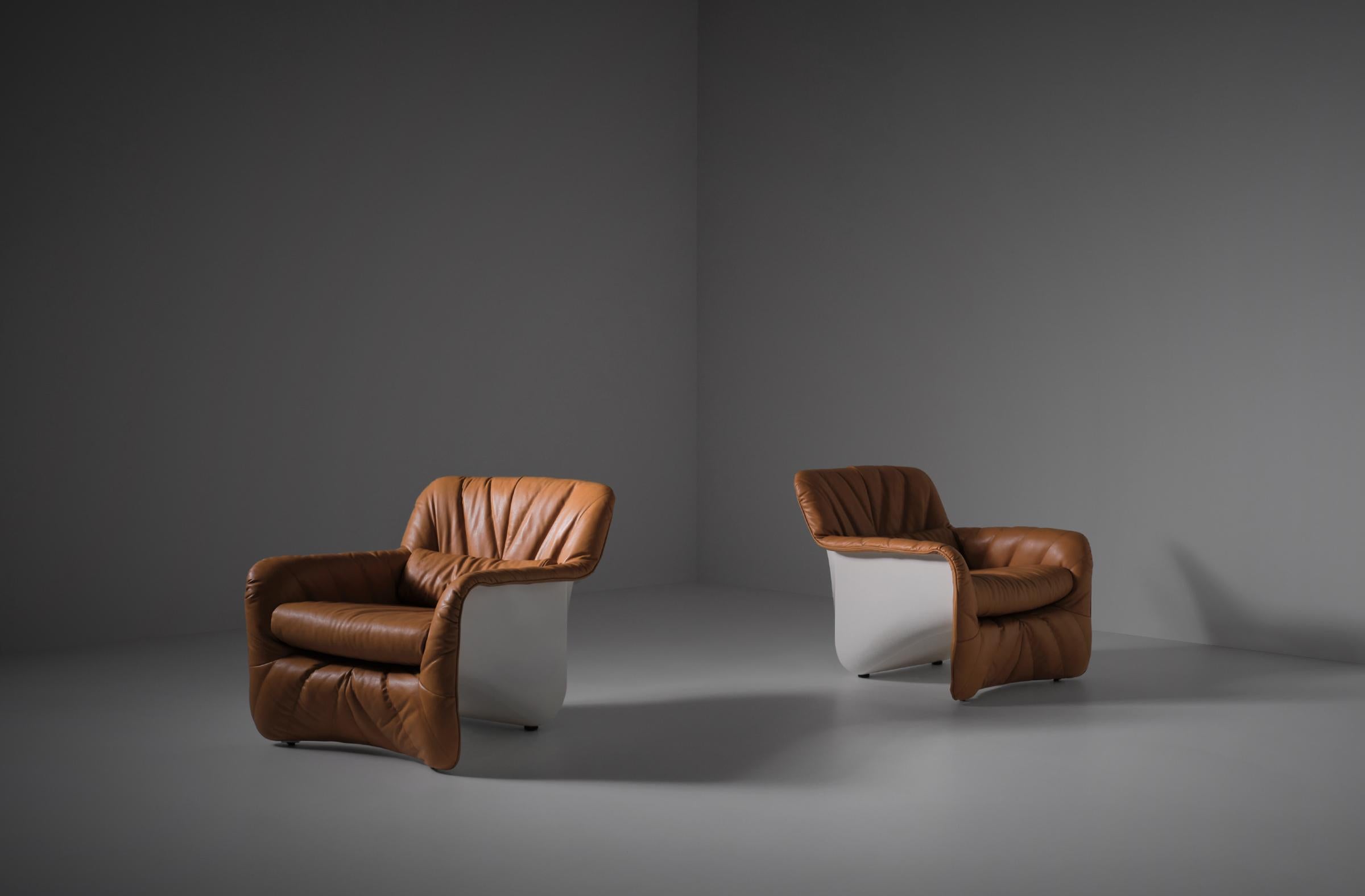 Mid-20th Century Carlo Bartoli ‘Bicia’ Lounge Chairs for Arflex, Italy, 1969