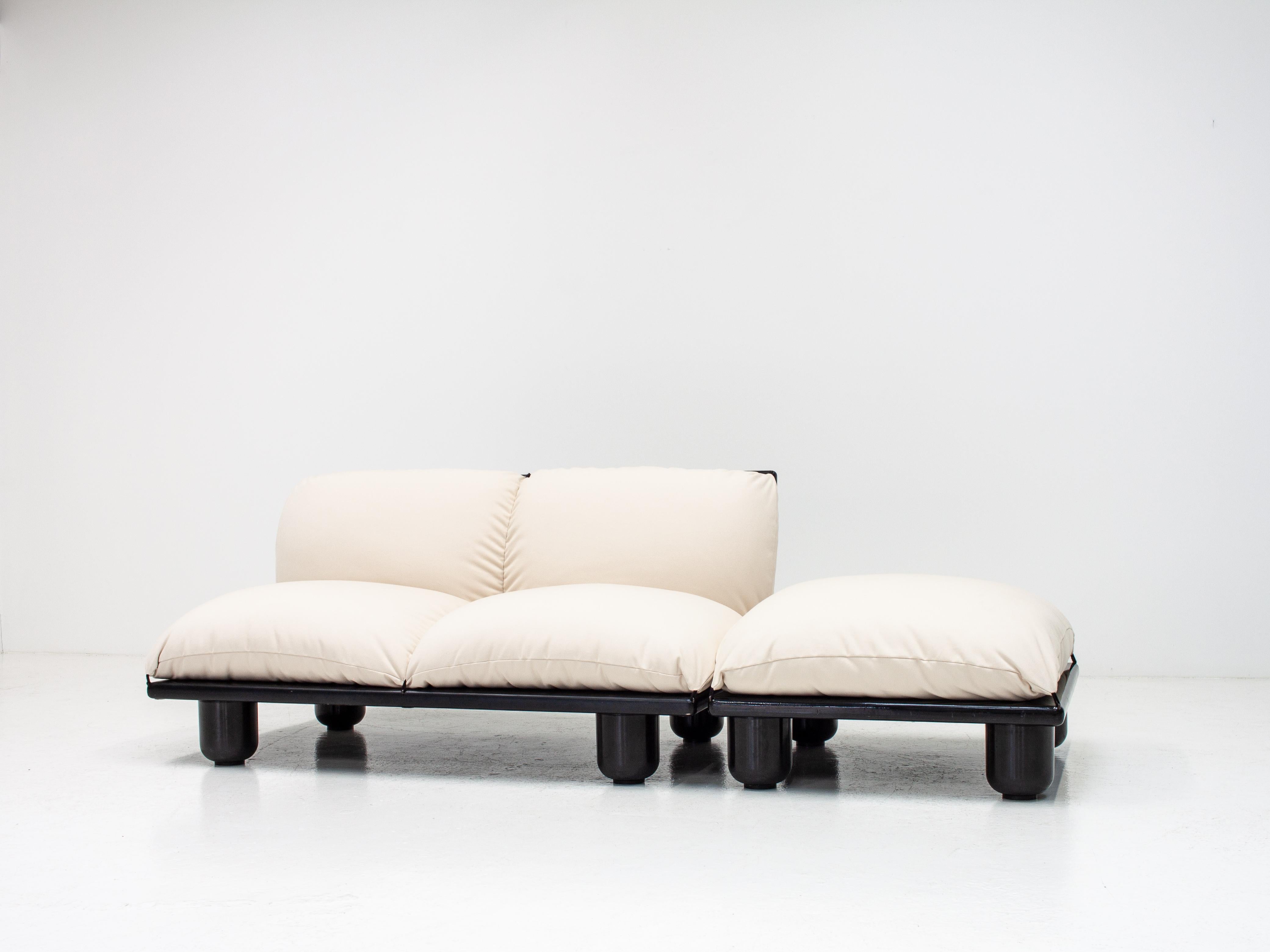 Italian Carlo Bartoli 'Blop' Sofa & Ottoman for Rossi di Albizzate Italy, in Pierre Frey