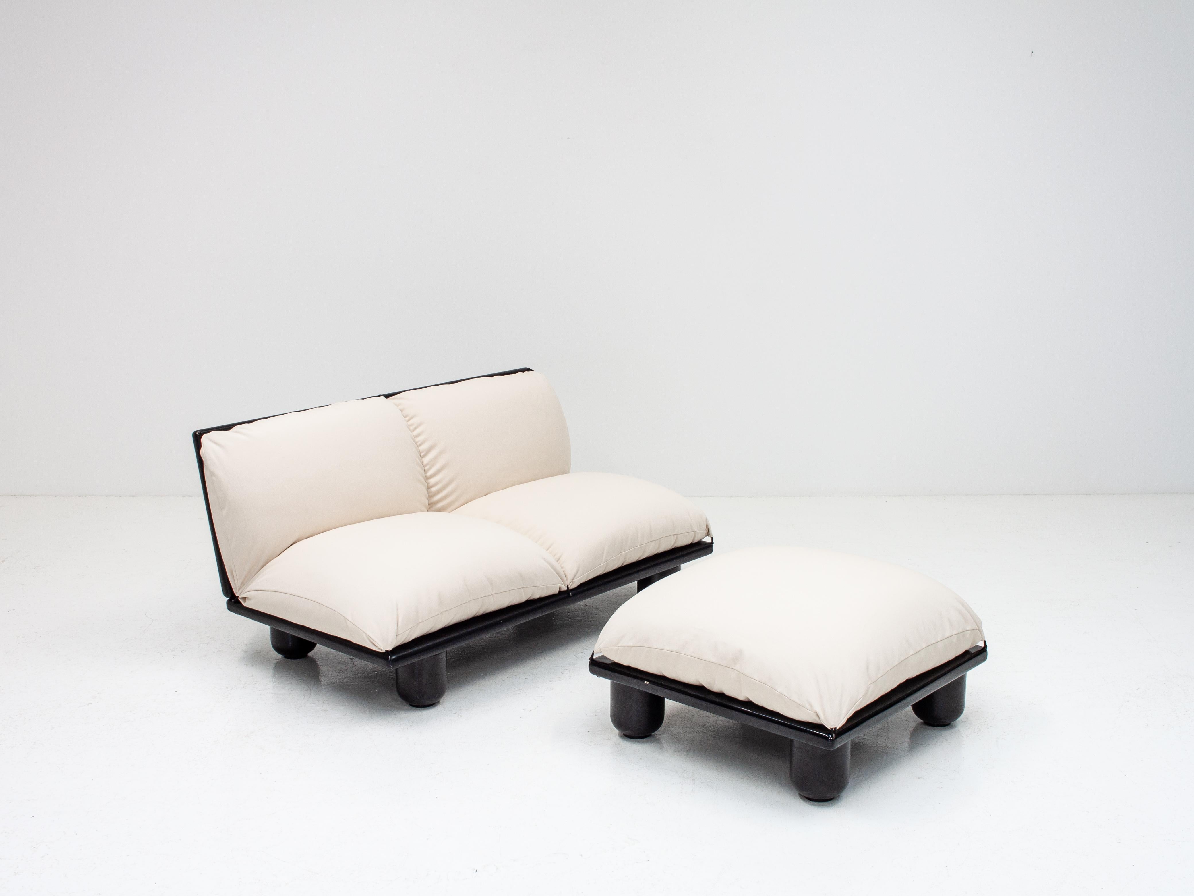 20th Century Carlo Bartoli 'Blop' Sofa & Ottoman for Rossi di Albizzate Italy, in Pierre Frey