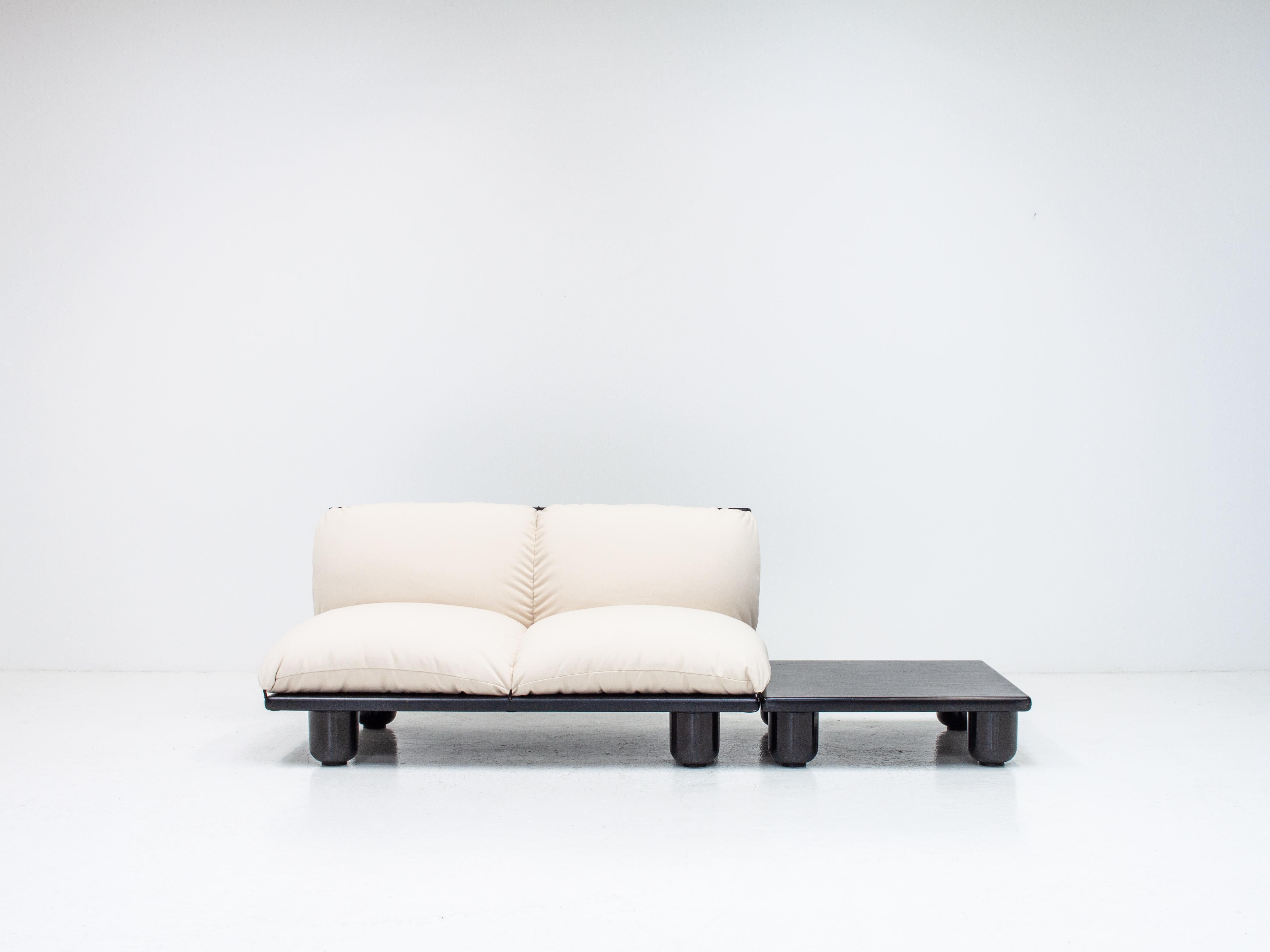 Mid-Century Modern Carlo Bartoli 'Blop' Sofa & Table for Rossi Di Albizzate Italy, in Pierre Frey
