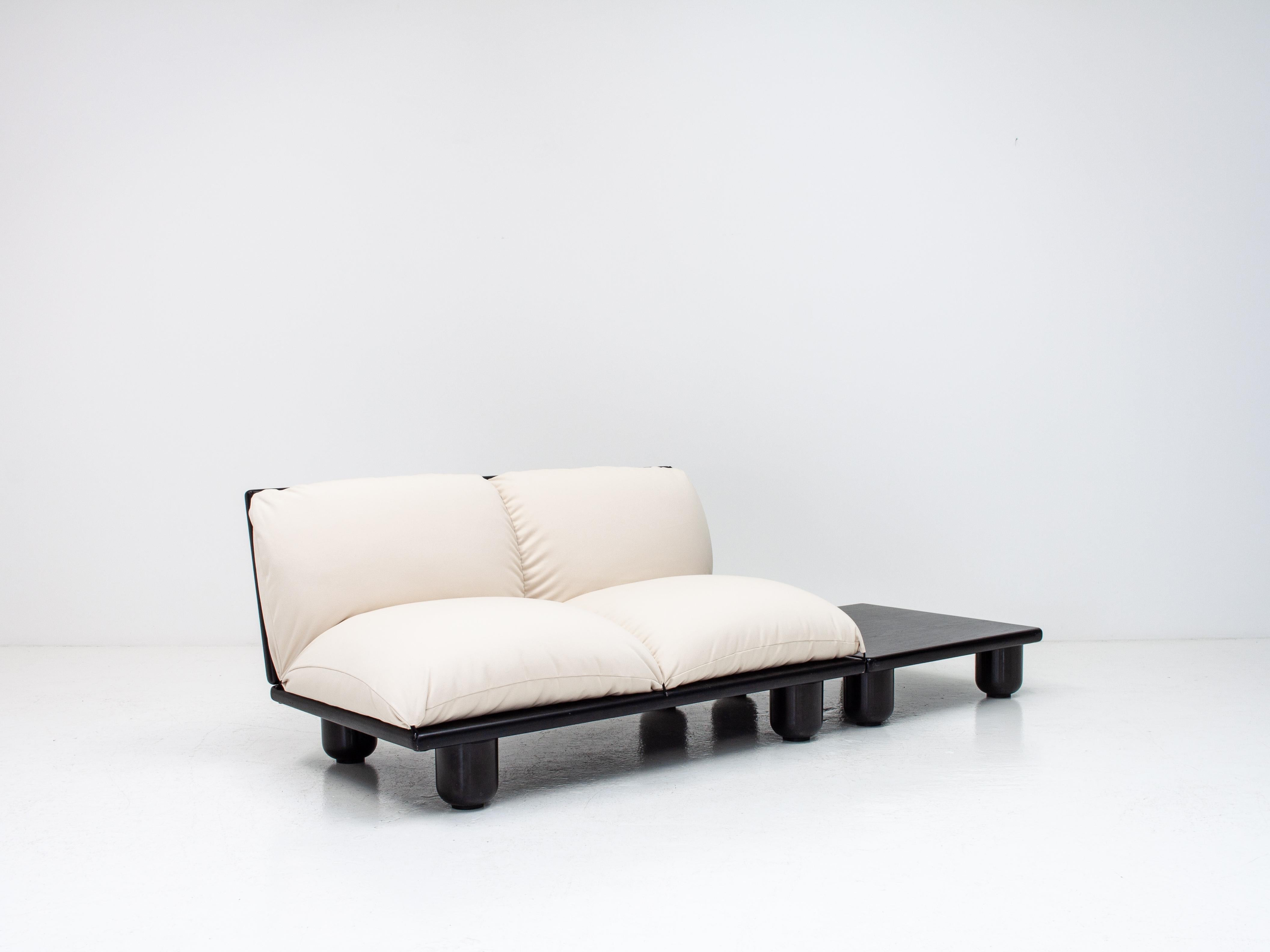 Fabric Carlo Bartoli 'Blop' Sofa & Table for Rossi Di Albizzate Italy, in Pierre Frey