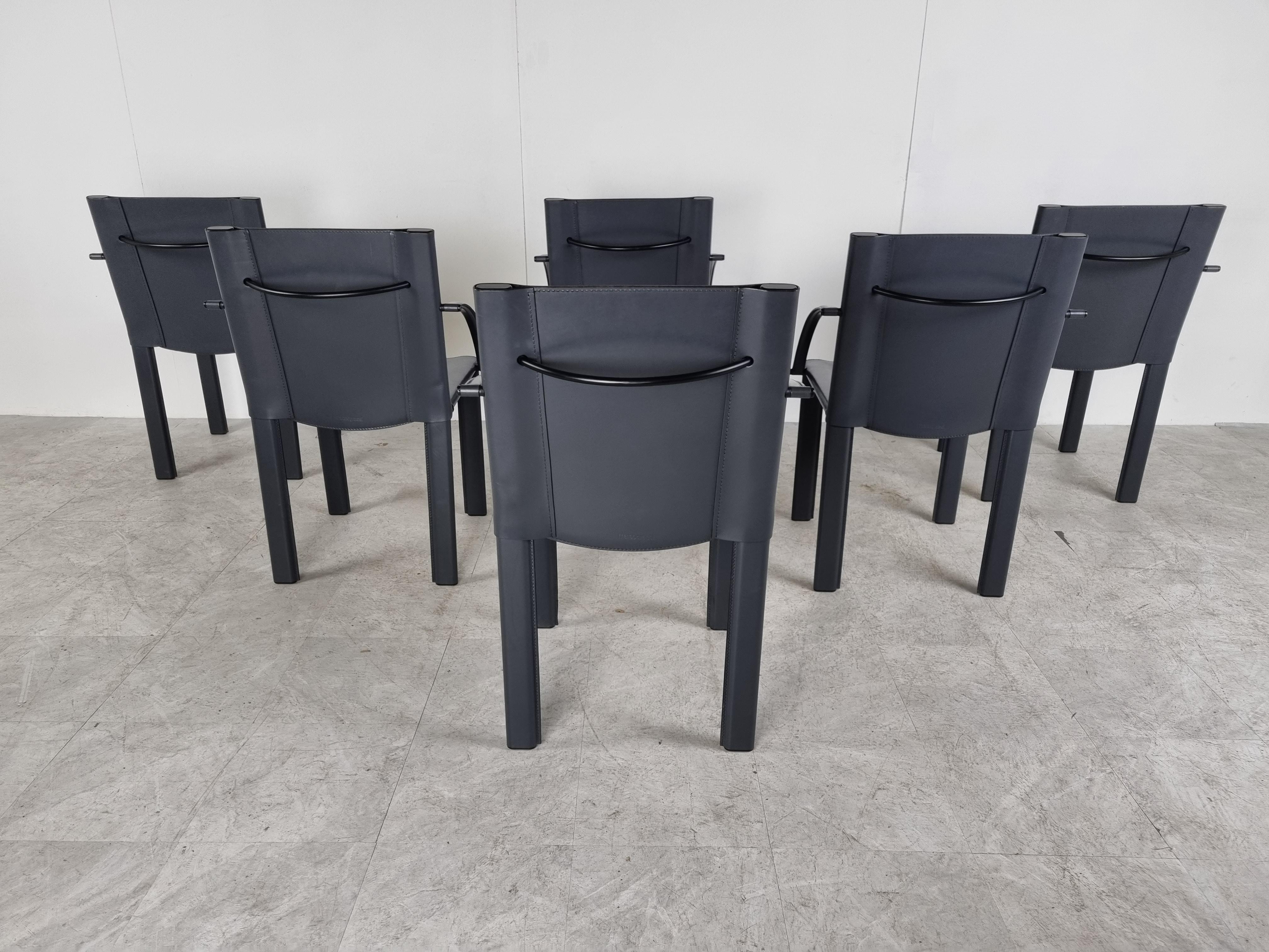 Carlo Bartoli Dining Chairs for Matteo Grassi, Set of 6, 1980s 2