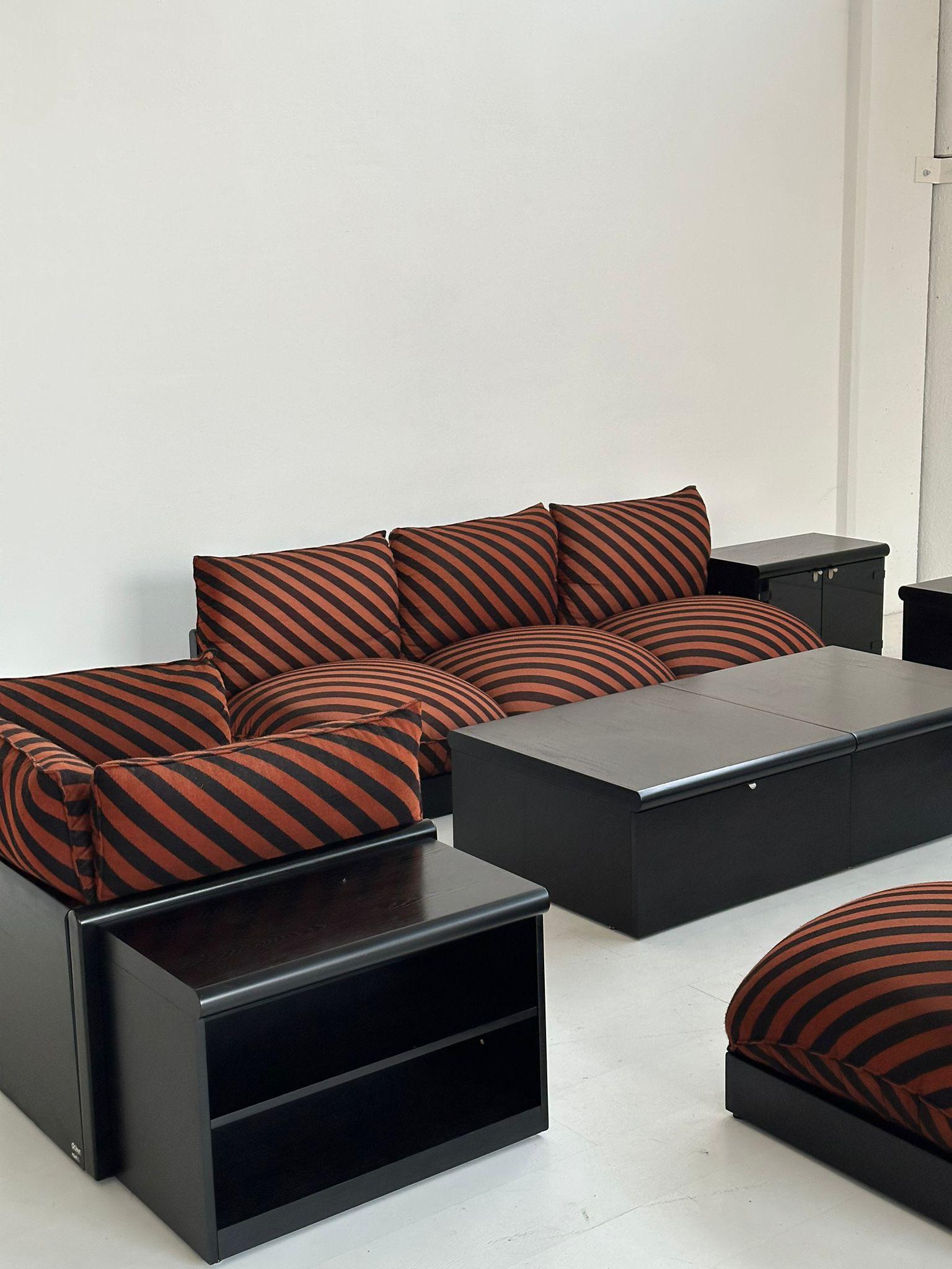 Fabric Carlo Bartoli Down Set Sofas and Armchairs For Sale