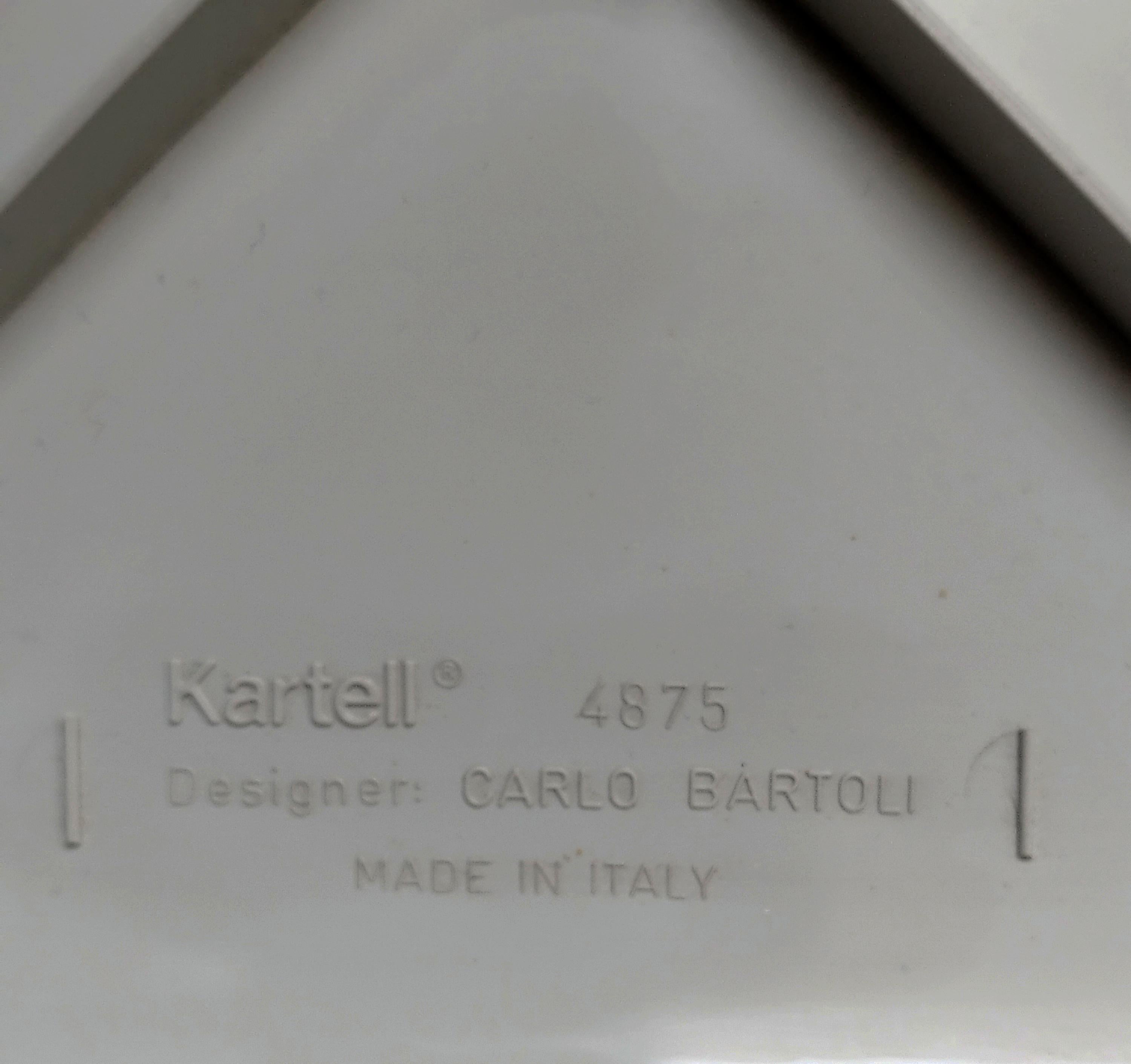 Italian Carlo Bartoli for Kartell Mod.4875 Plastic Chair, Italy, 1970s For Sale