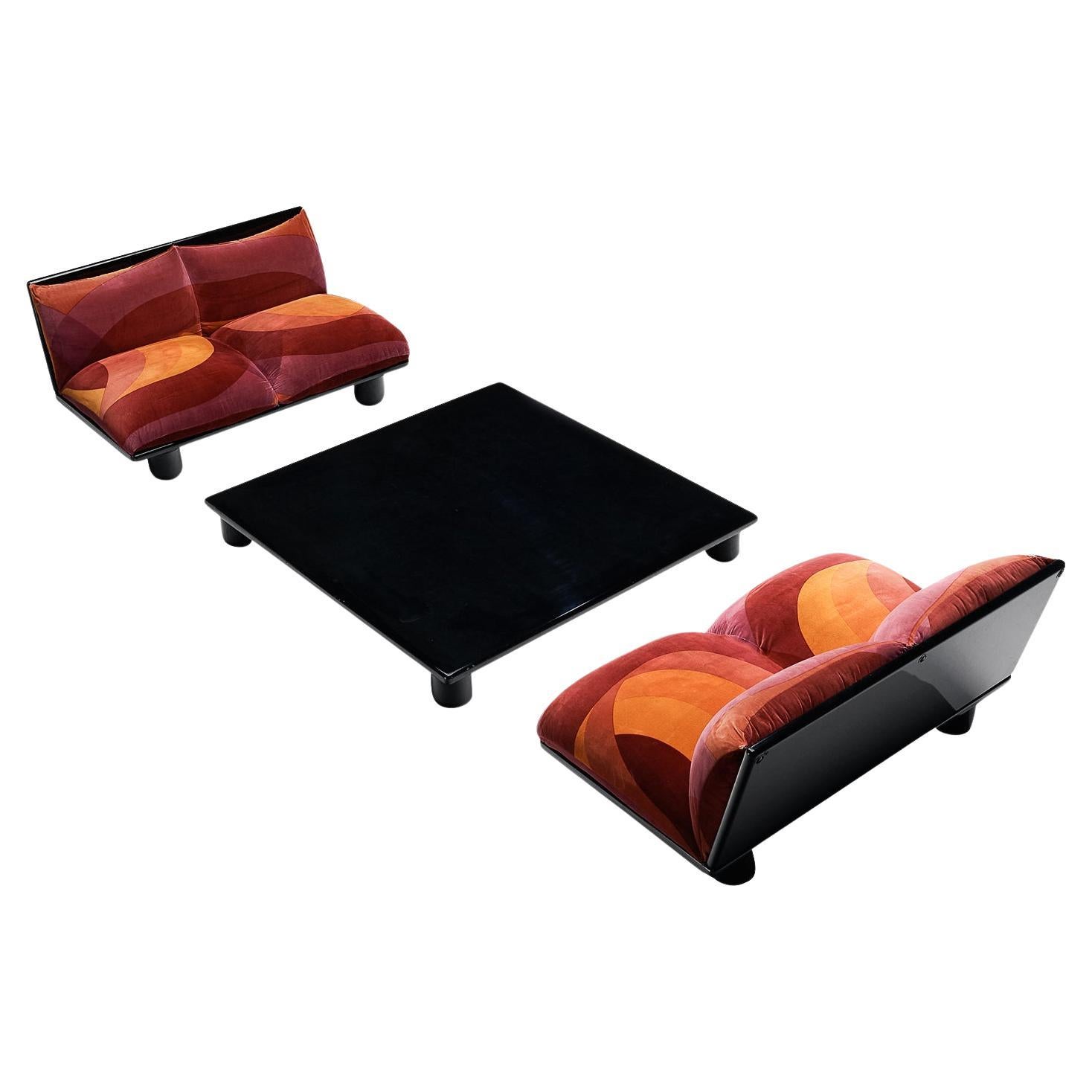 Carlo Bartoli für Rossi di Albizzate ''Blop'' Lounge-Set mit Original-Stoff  im Angebot