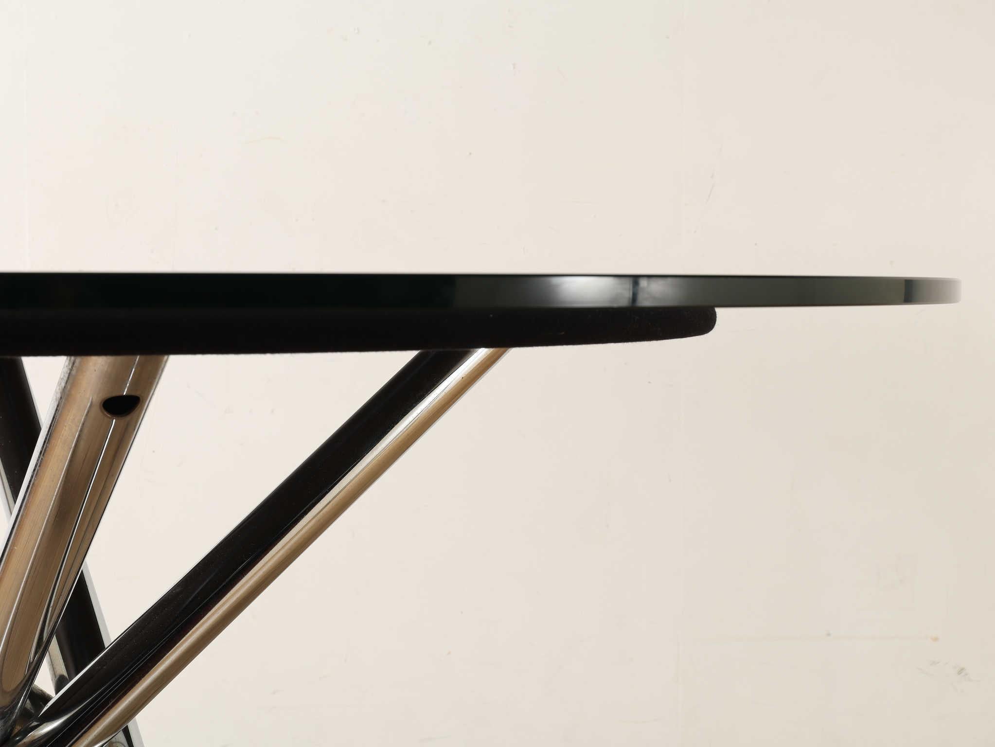 Table ronde à plateau en verre Carlo Bartoli 1970 en vente 3