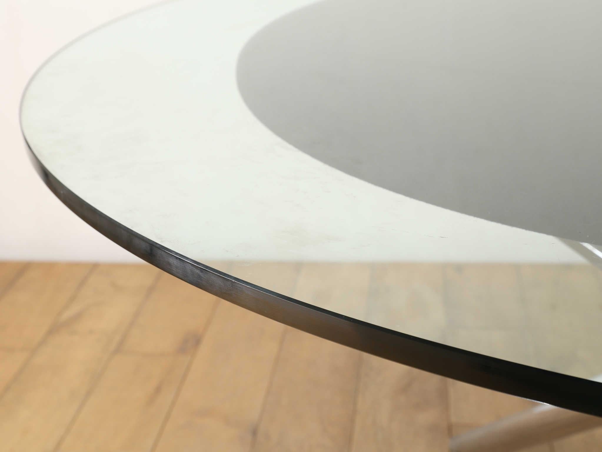 Table ronde à plateau en verre Carlo Bartoli 1970 en vente 5